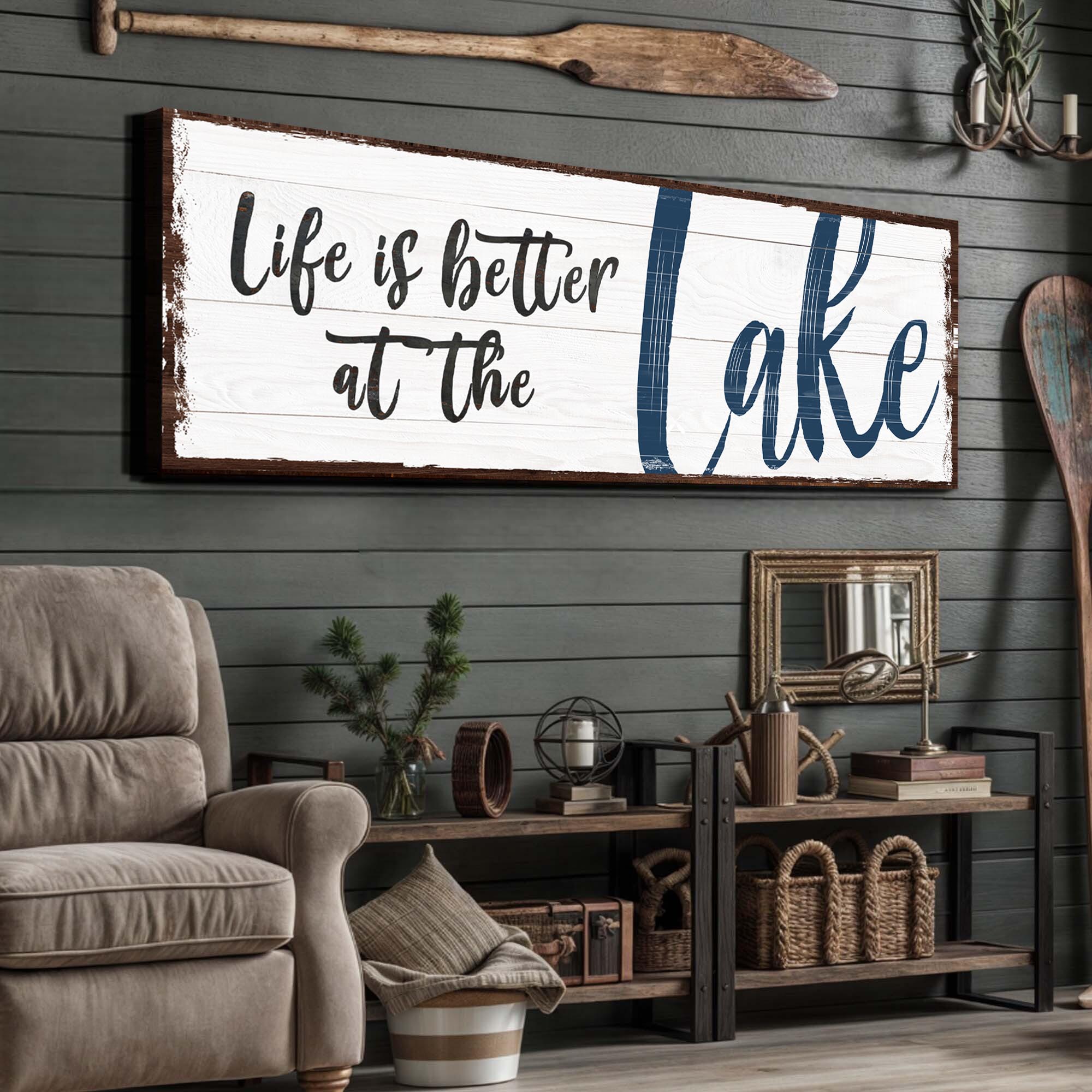 Life Is Better At The Lake Sign II on sale at MyriadMart