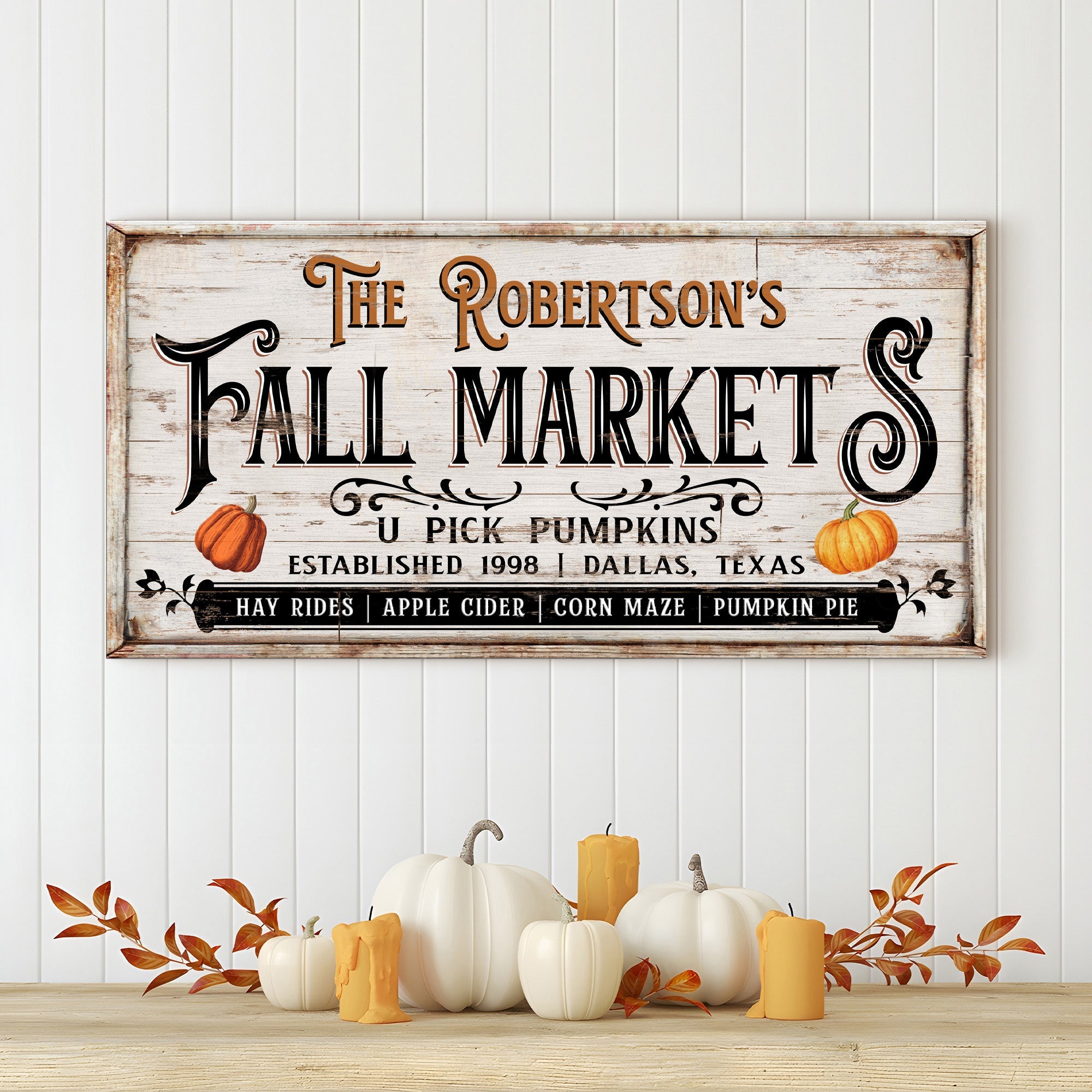 Pumpkin Patch Fall Market Thanksgiving Sign on sale at MyriadMart