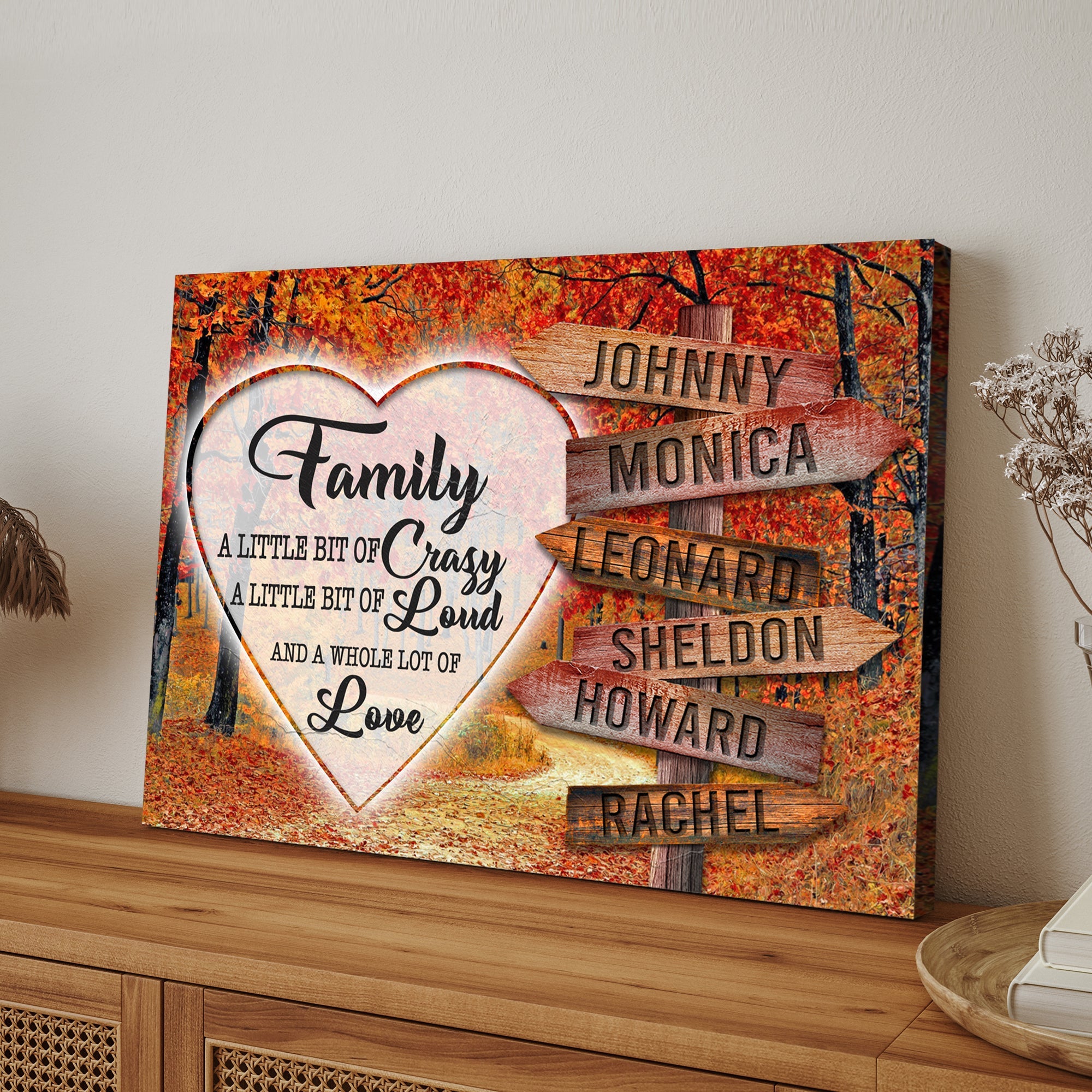 A Lot of Love Family Names Sign III on sale at MyriadMart