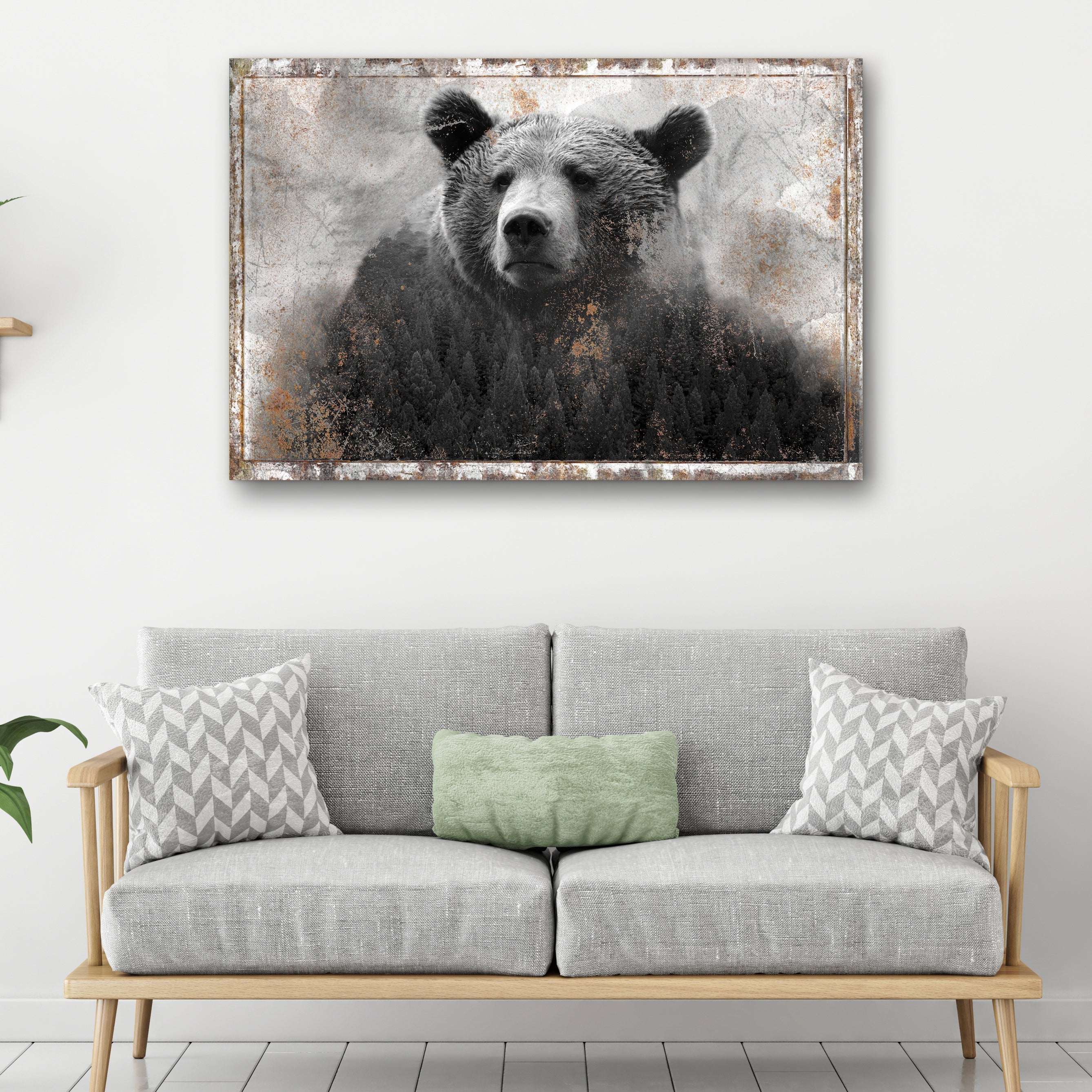 Animals Forest Bear Brown Canvas Wall Art on sale at MyriadMart