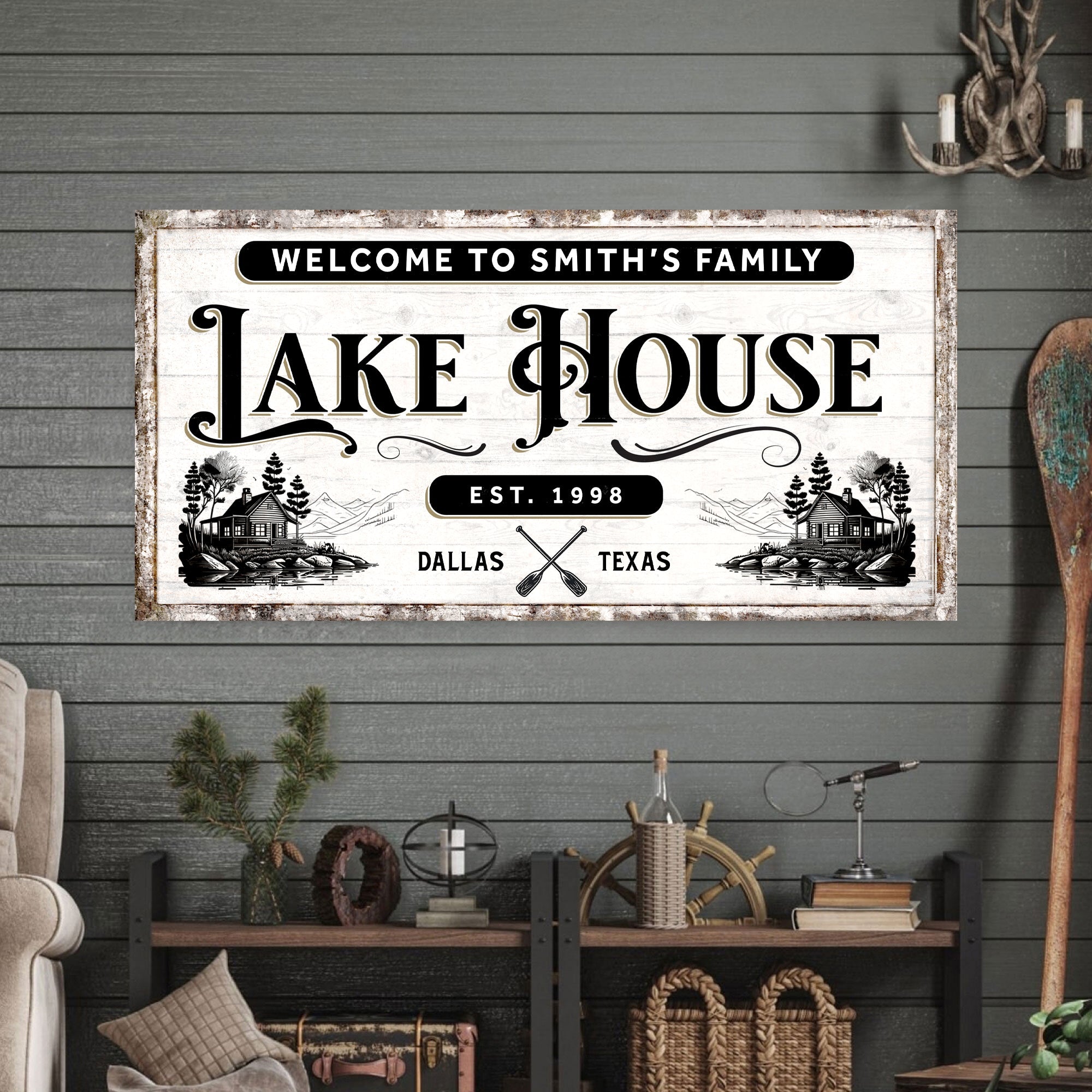 Lake House Sign VIII on sale at MyriadMart