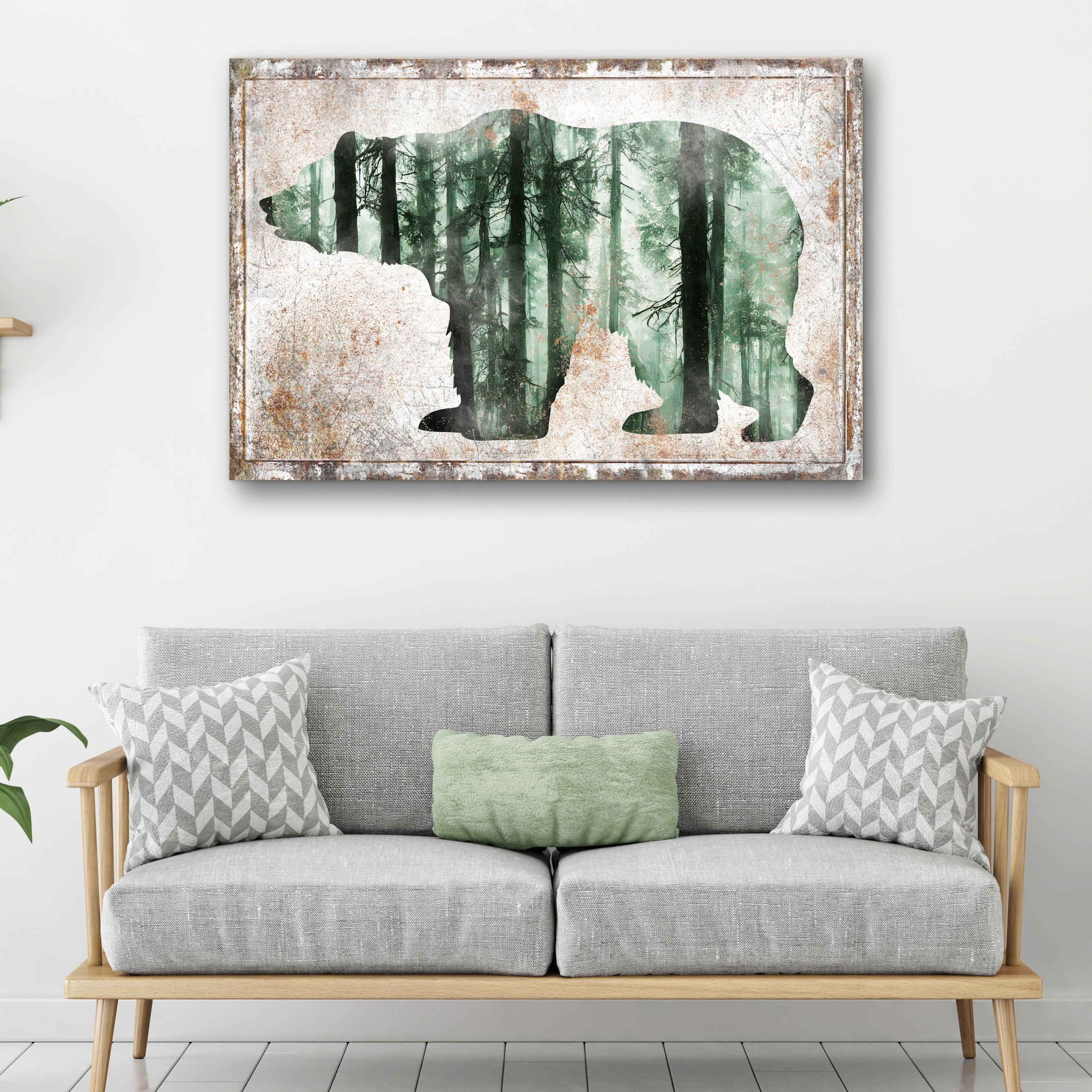 Animals Forest Bear Birch Canvas Wall Art on sale at MyriadMart