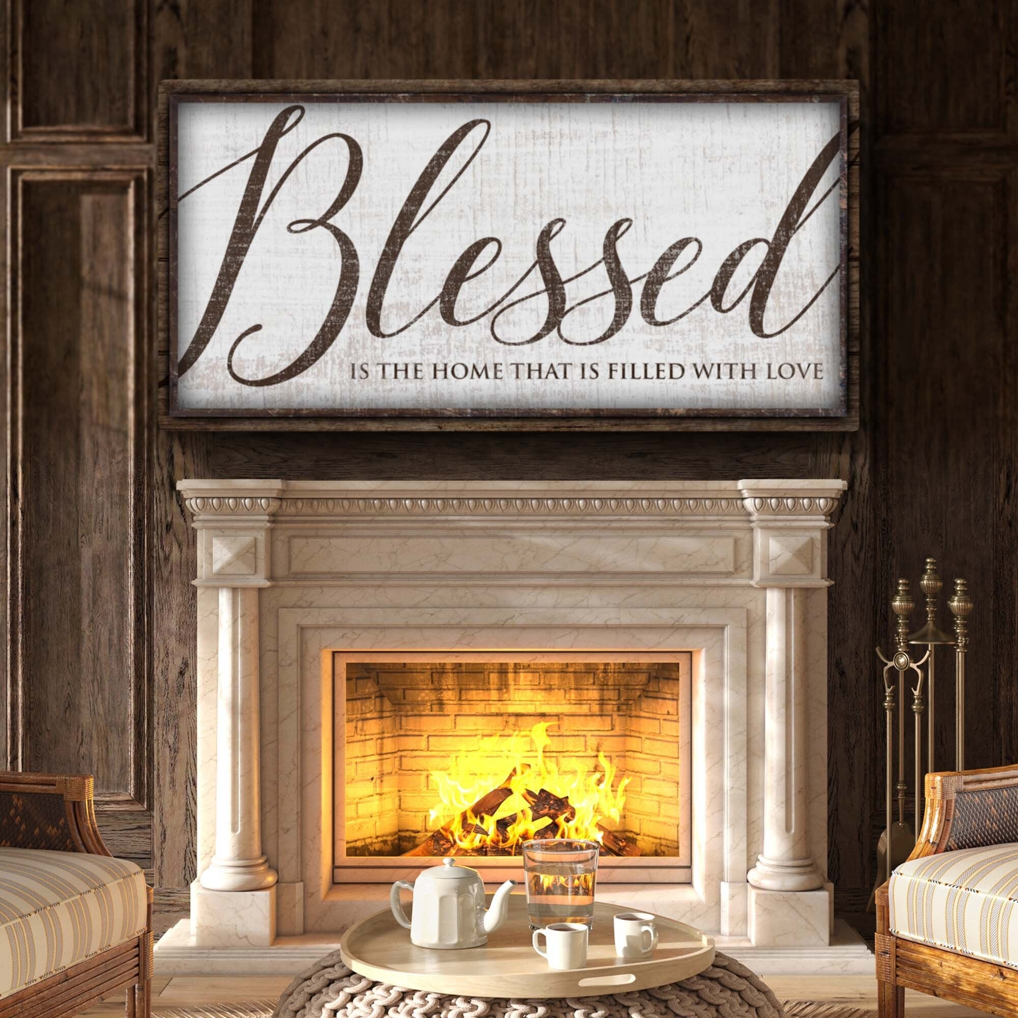 Blessed Is The Home That Is Filled With Love Sign on sale at MyriadMart
