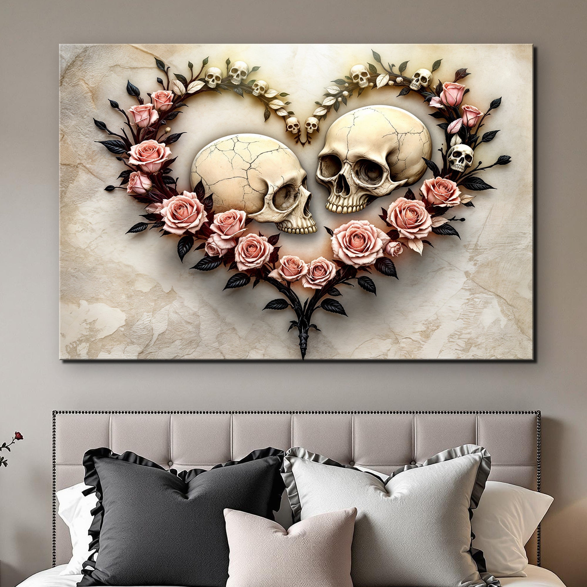Skull and Flowers Wall Art VI on sale at MyriadMart