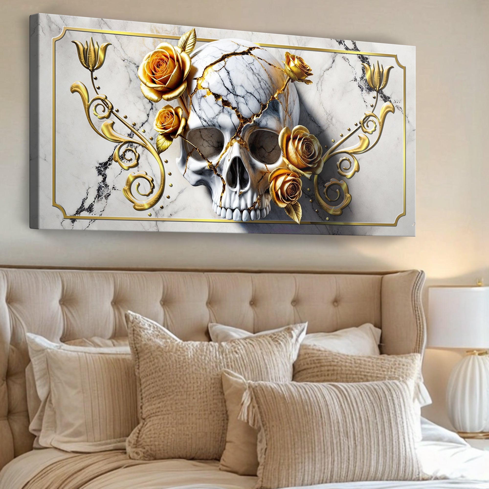 3D Rose and Skull Wall Art on sale at MyriadMart