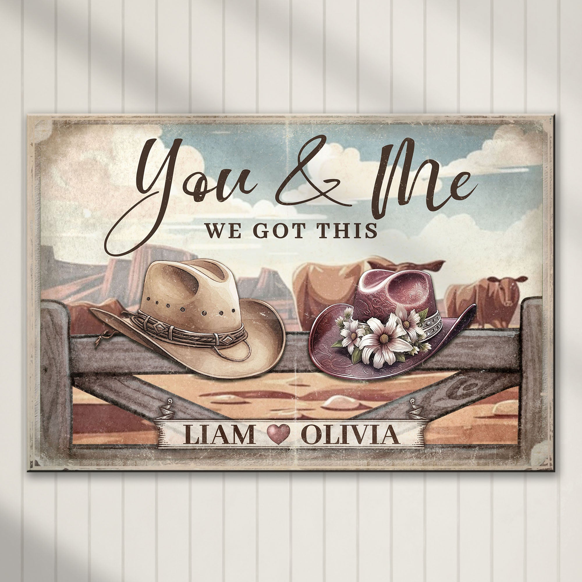 Cowboy Themed We Got This Couple Sign on sale at MyriadMart