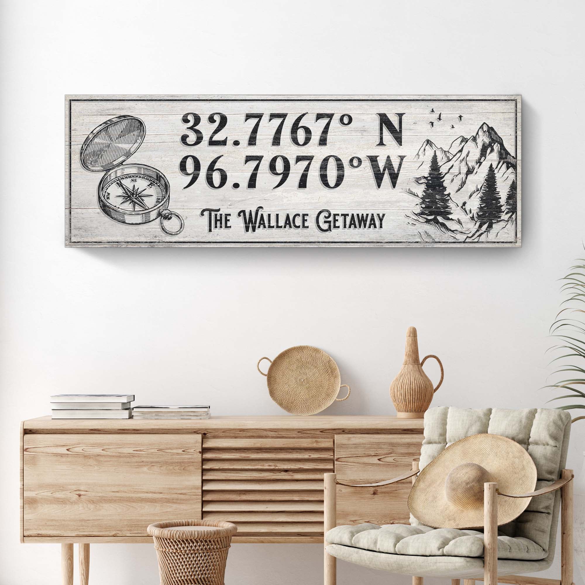 House Retreat Coordinates Sign II on sale at MyriadMart