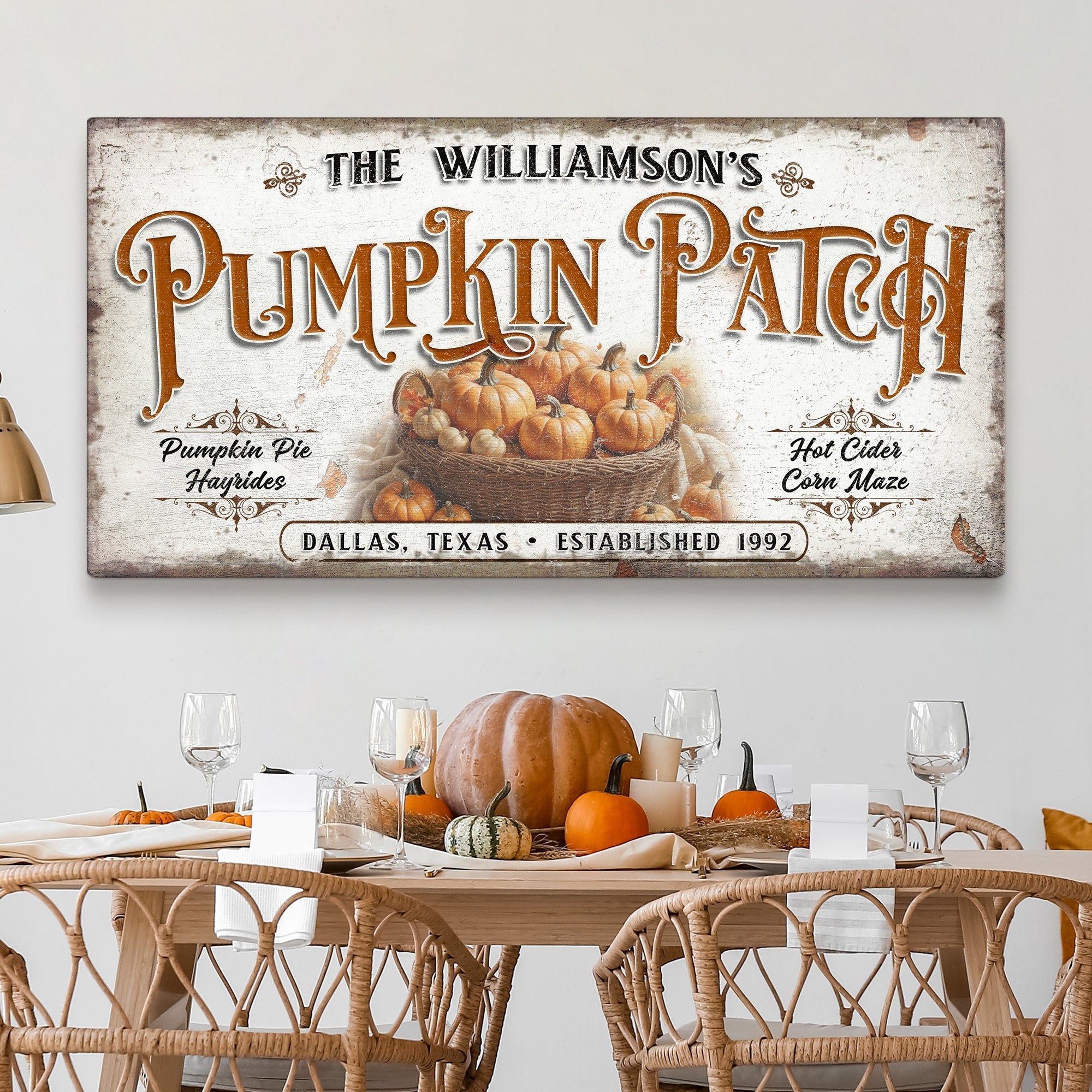 Personalized Pumpkin Patch Sign II on sale at MyriadMart