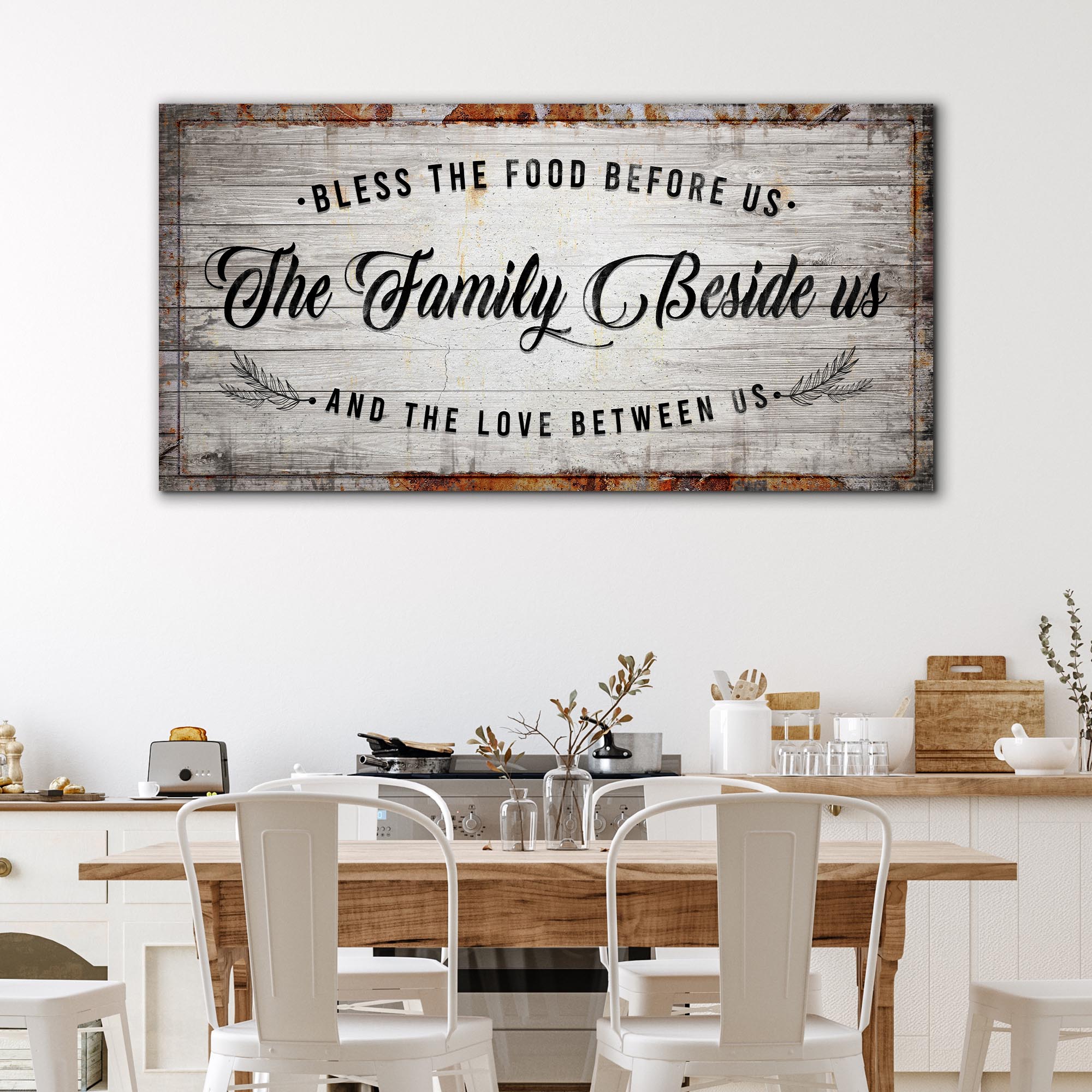 Bless The Food Before Us Kitchen Sign on sale at MyriadMart