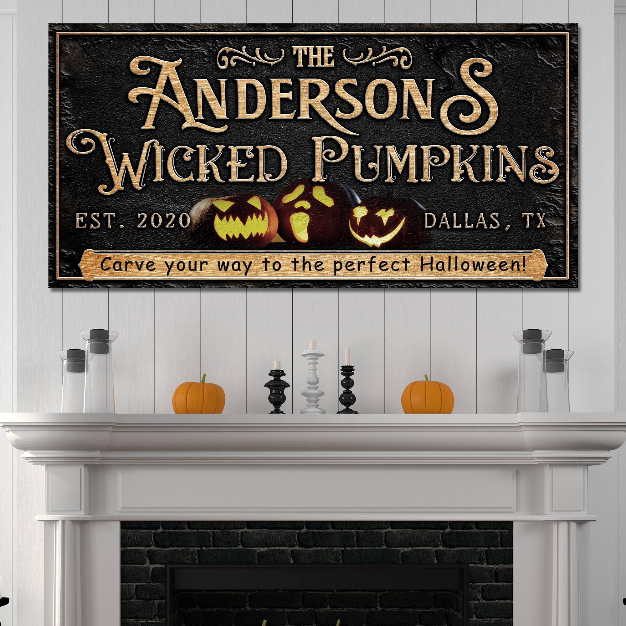 Personalized Wicked Pumpkins Halloween Sign on sale at MyriadMart