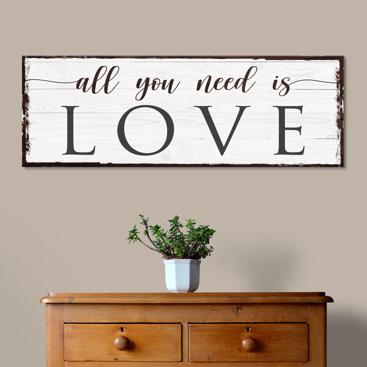 All You Need Is Love Sign on sale at MyriadMart