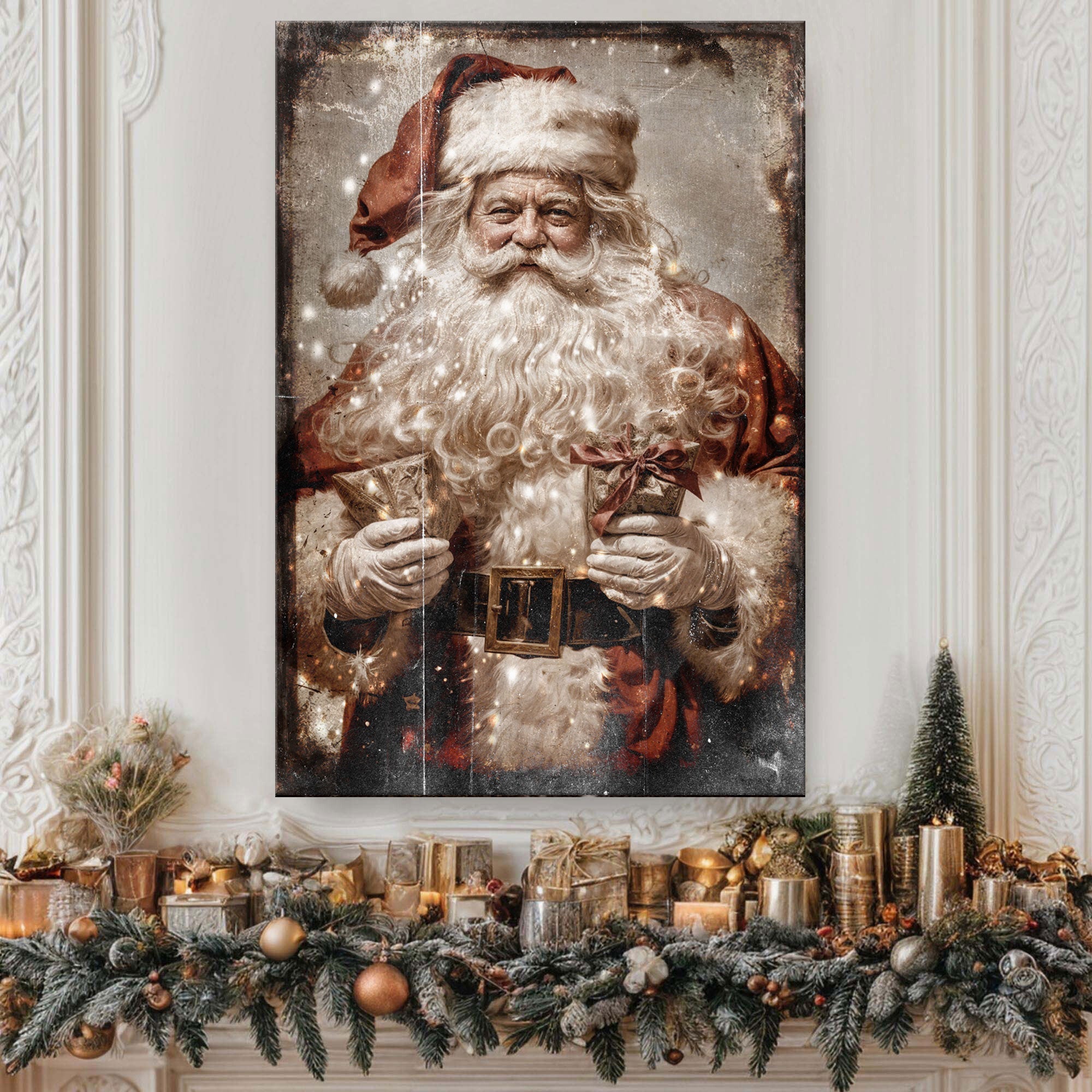 Vintage Christmas Santa Claus Wall Art IV on sale at MyriadMart