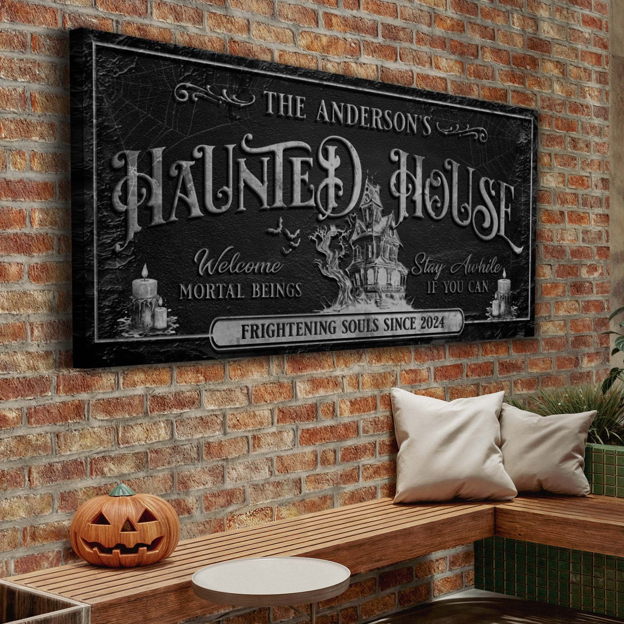 Personalized Haunted House Sign on sale at MyriadMart