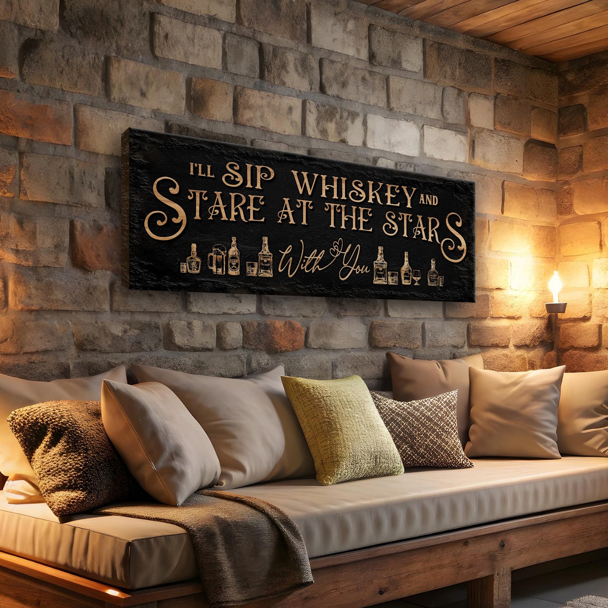 I'll Sip Whiskey And Stare At The Stars Sign on sale at MyriadMart