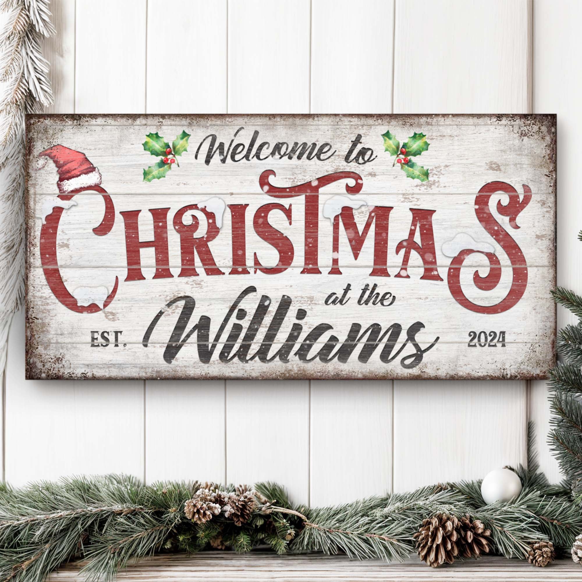 Family Welcome To Christmas Sign V on sale at MyriadMart