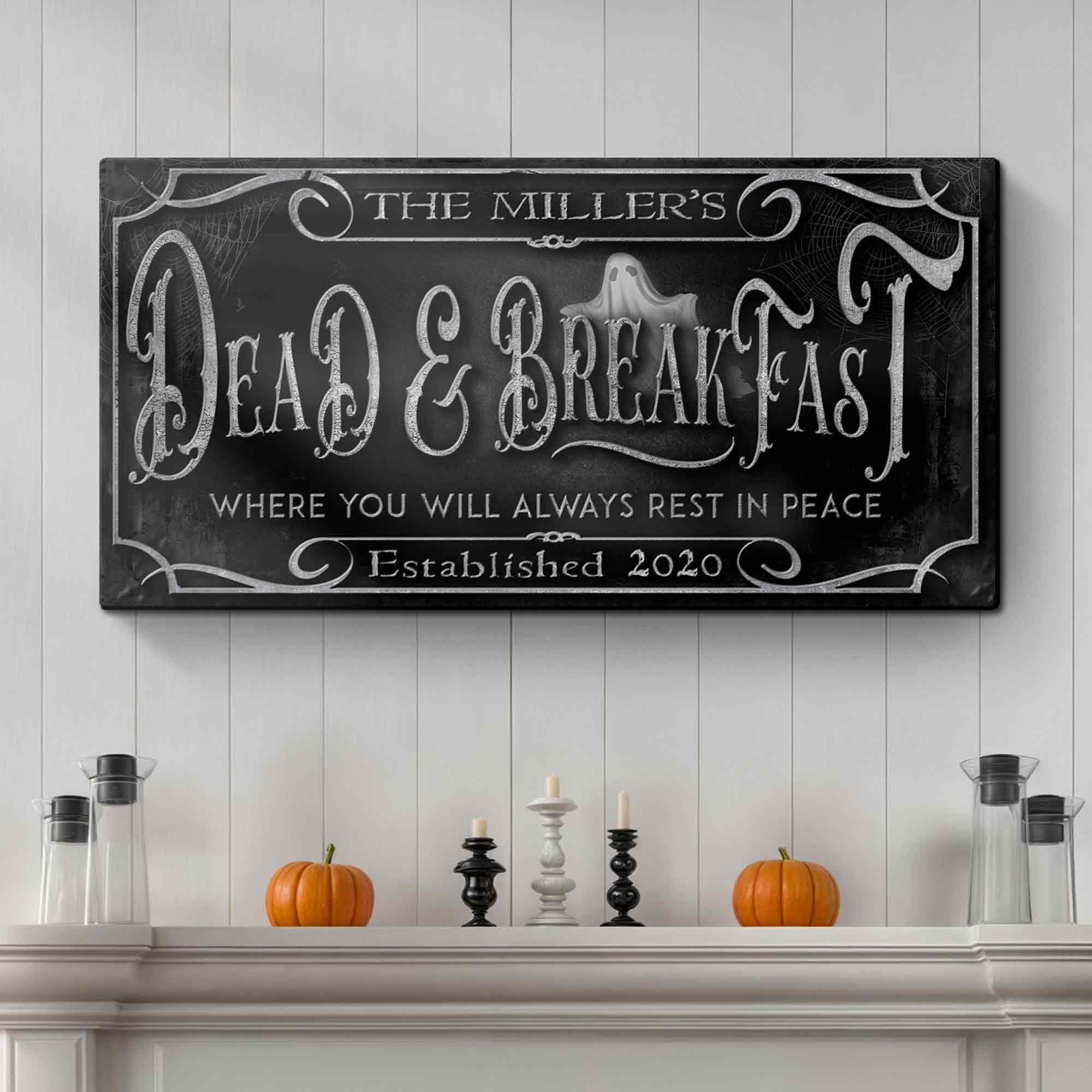 Personalized Dead & Breakfast Sign on sale at MyriadMart