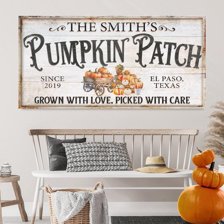 Personalized Pumpkin Patch Sign VII on sale at MyriadMart