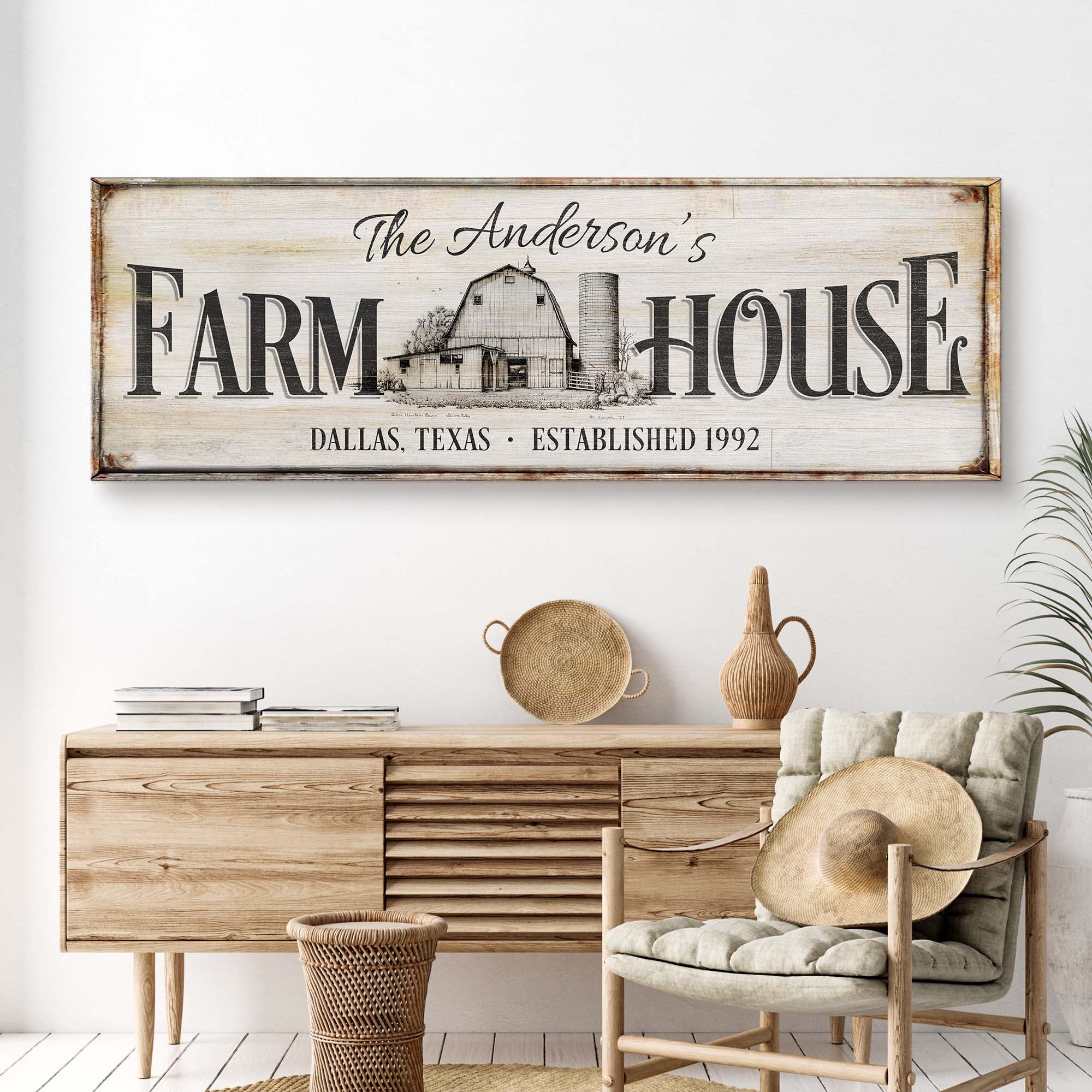 Personalized Rustic Farmhouse Sign on sale at MyriadMart