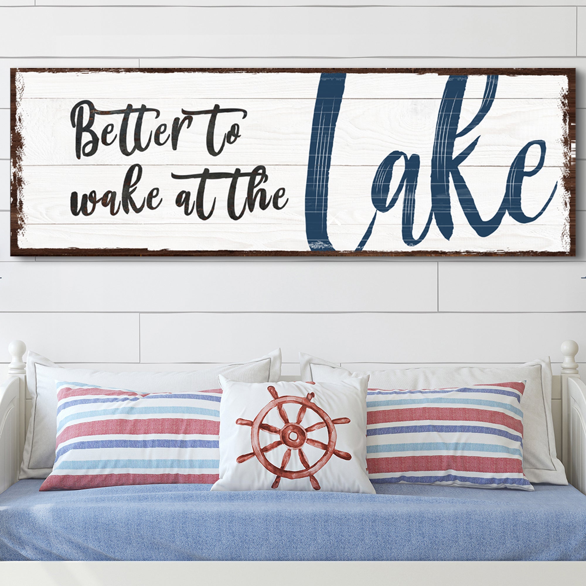 Better To Wake At The Lake Sign on sale at MyriadMart
