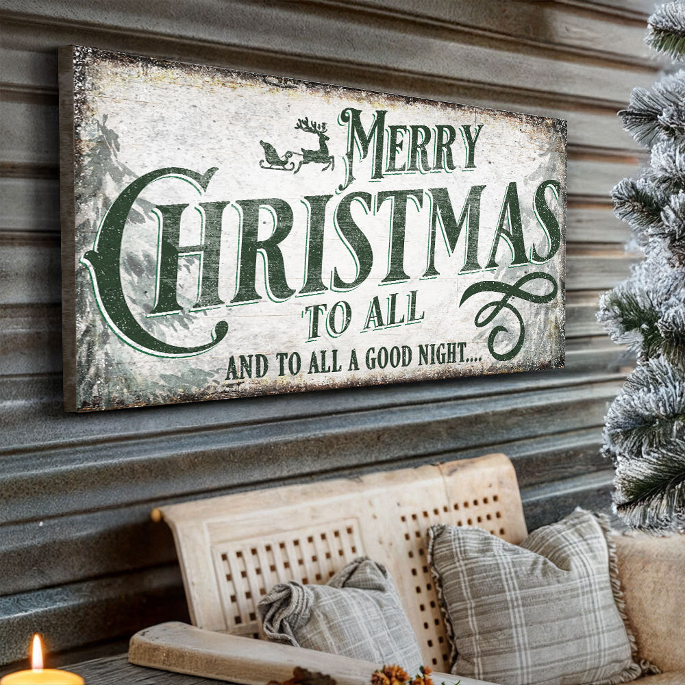 Merry Christmas To All And Goodnight Sign II on sale at MyriadMart