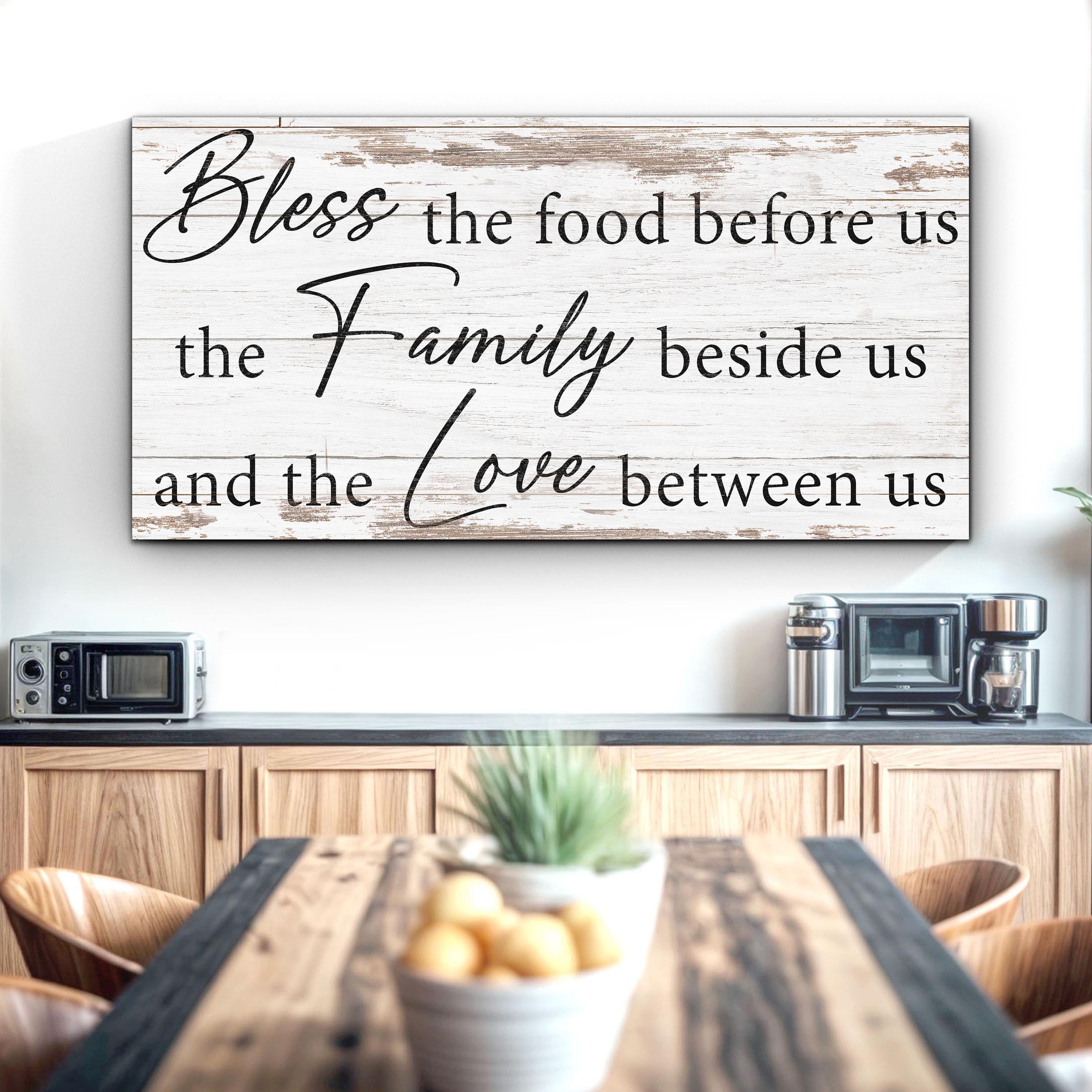 Bless The Food, Family, And Love Sign V on sale at MyriadMart