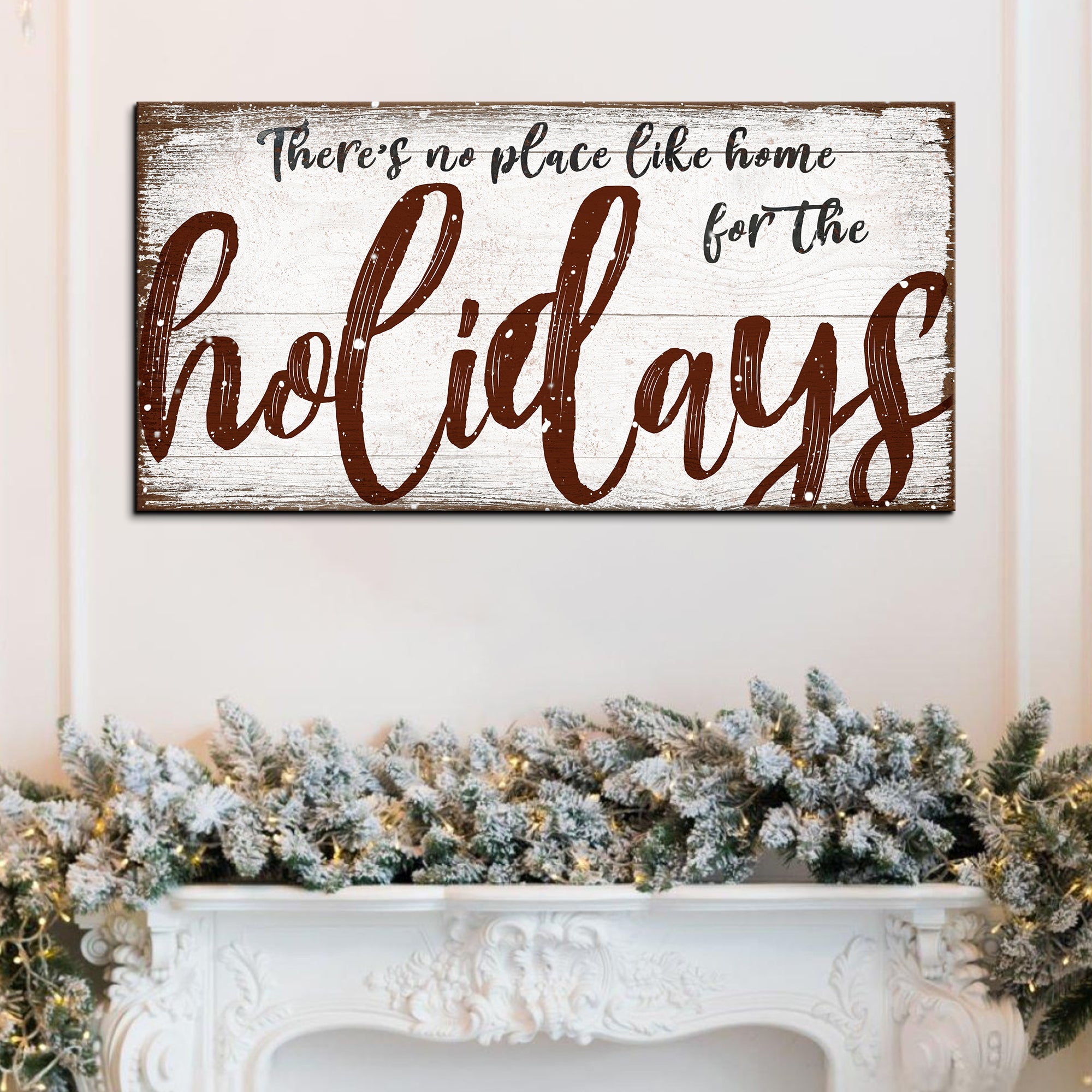 There's No Place Like Home for The Holidays Christmas Sign on sale at MyriadMart