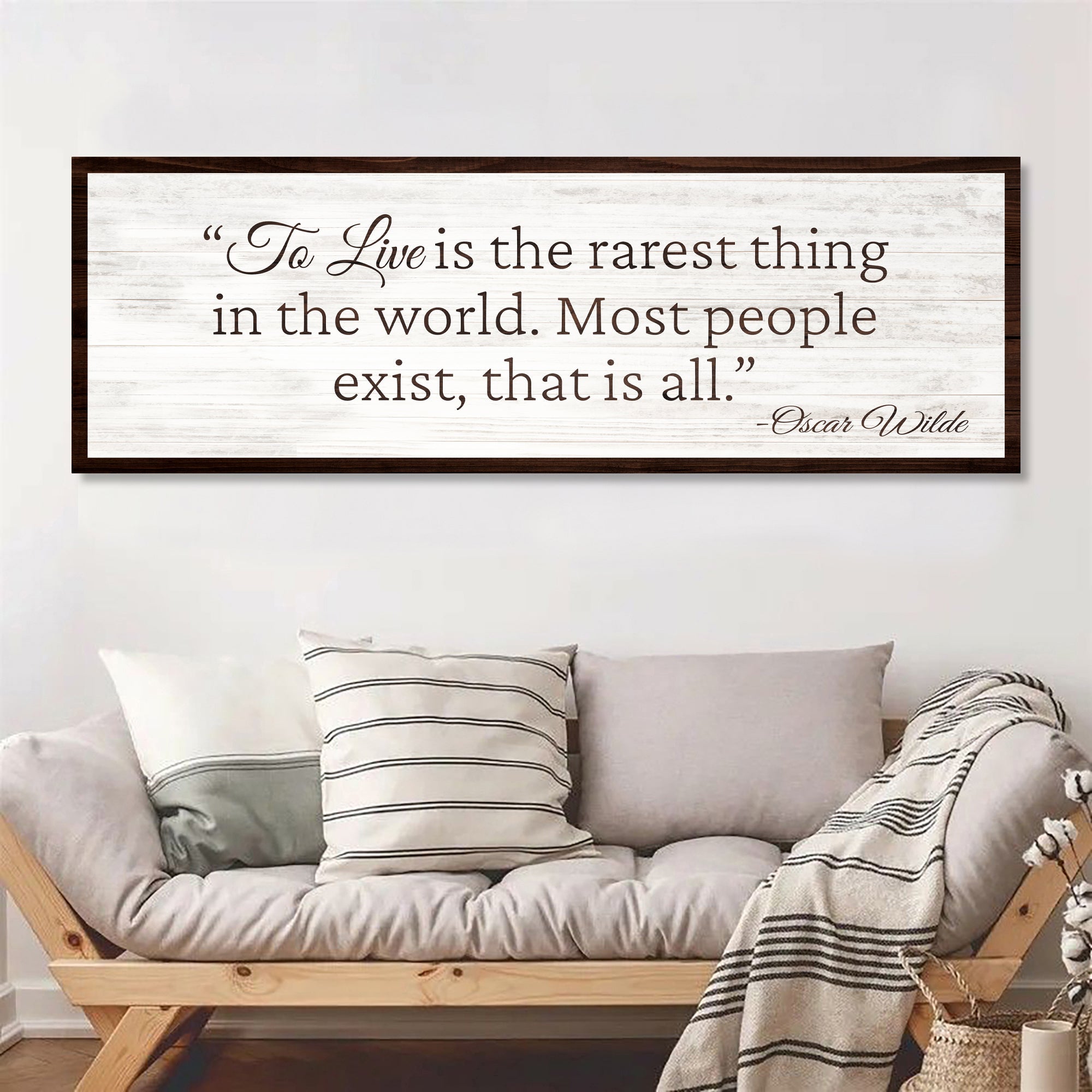 To Live Is The Rarest Thing Farmhouse Sign II on sale at MyriadMart