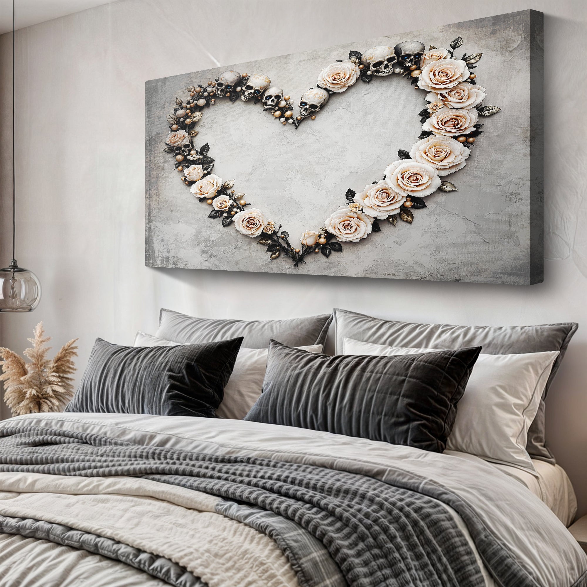 Skull and Flowers Wall Art XI on sale at MyriadMart