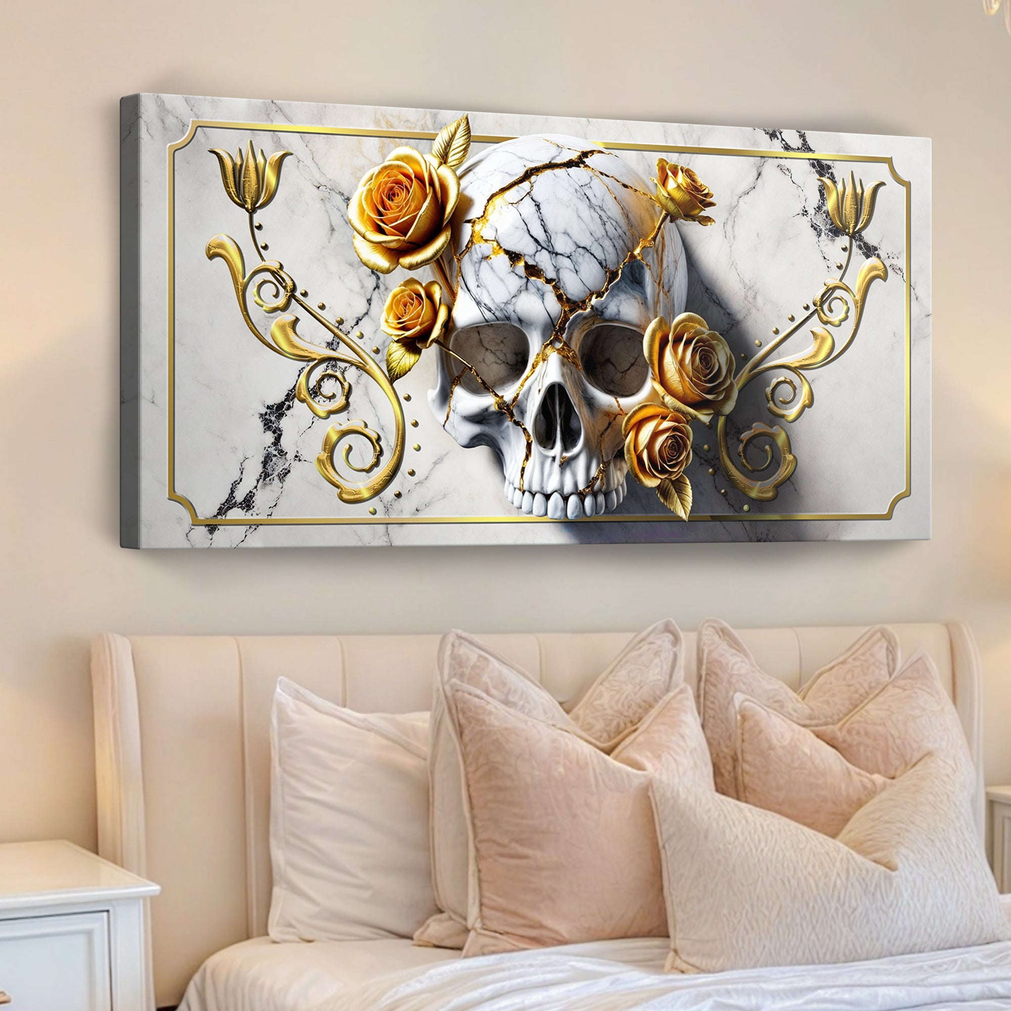 3D Rose and Skull Wall Art on sale at MyriadMart
