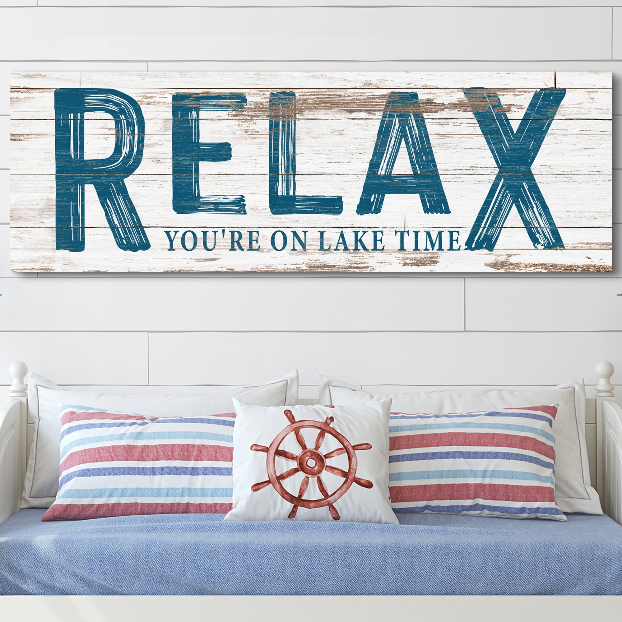 Relax You're on Lake Time Sign on sale at MyriadMart