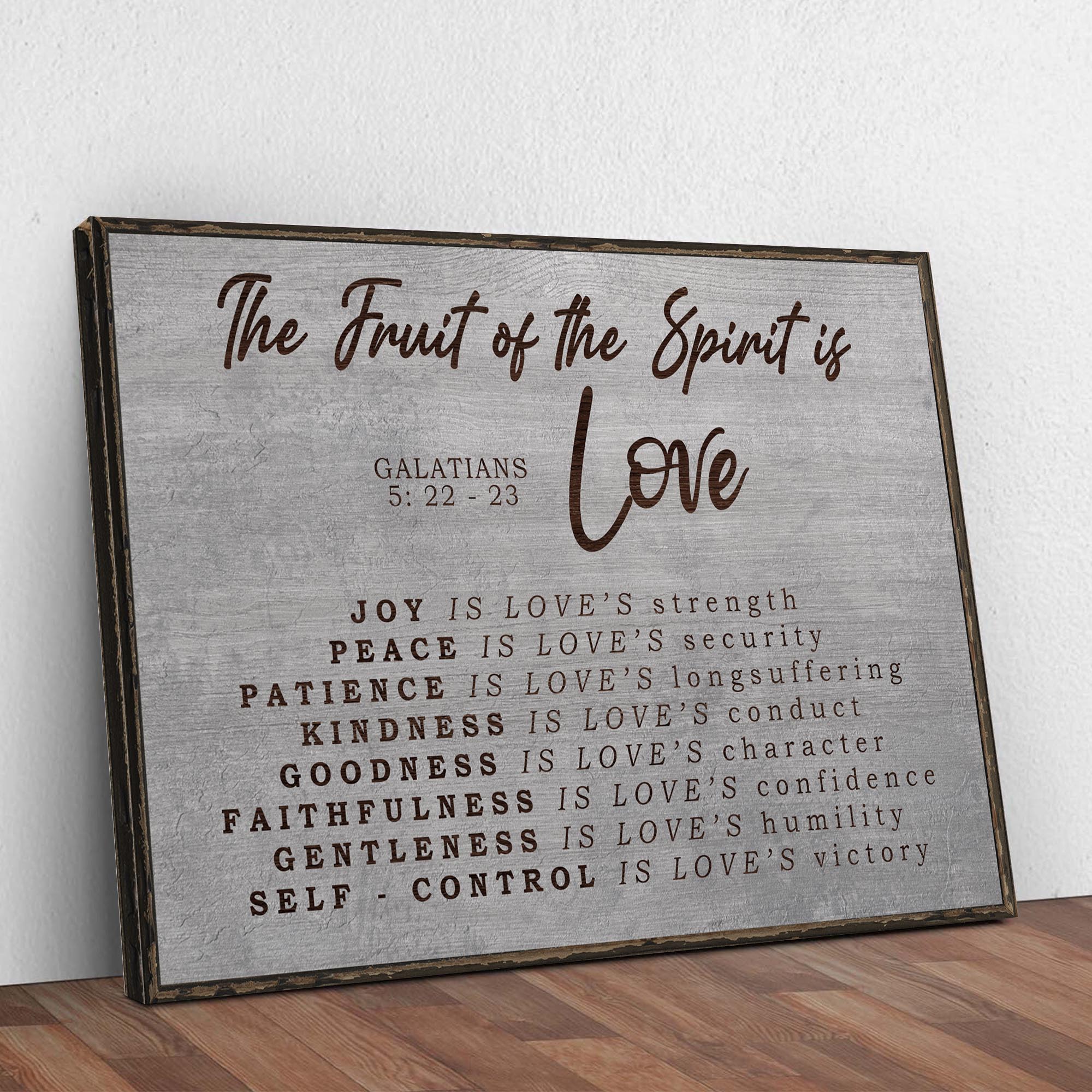 Galatians 5:22-23 - The Fruit Of The Spirit Sign III on sale at MyriadMart