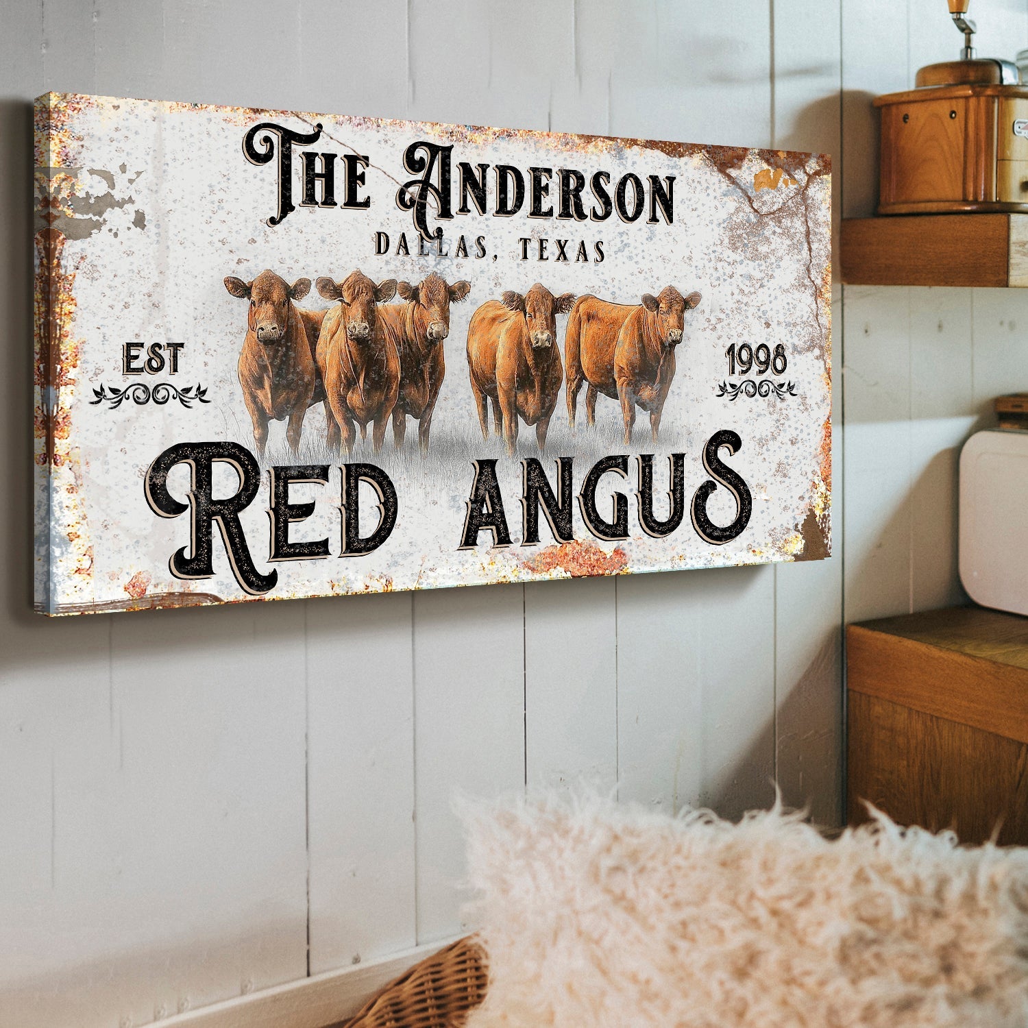 Red Angus Sign on sale at MyriadMart