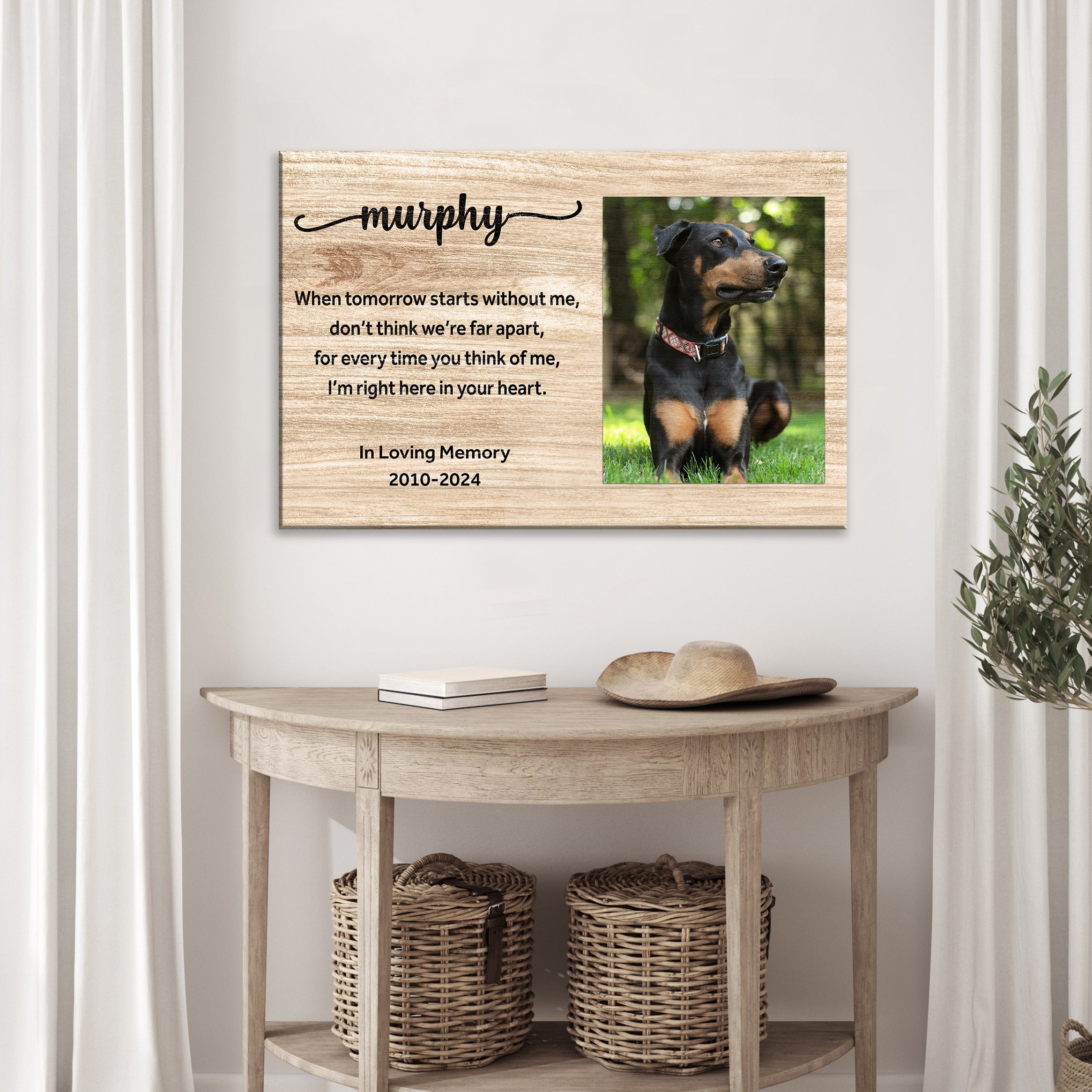 Pet Memorial Sign When Tomorrow Starts Without Me II on sale at MyriadMart