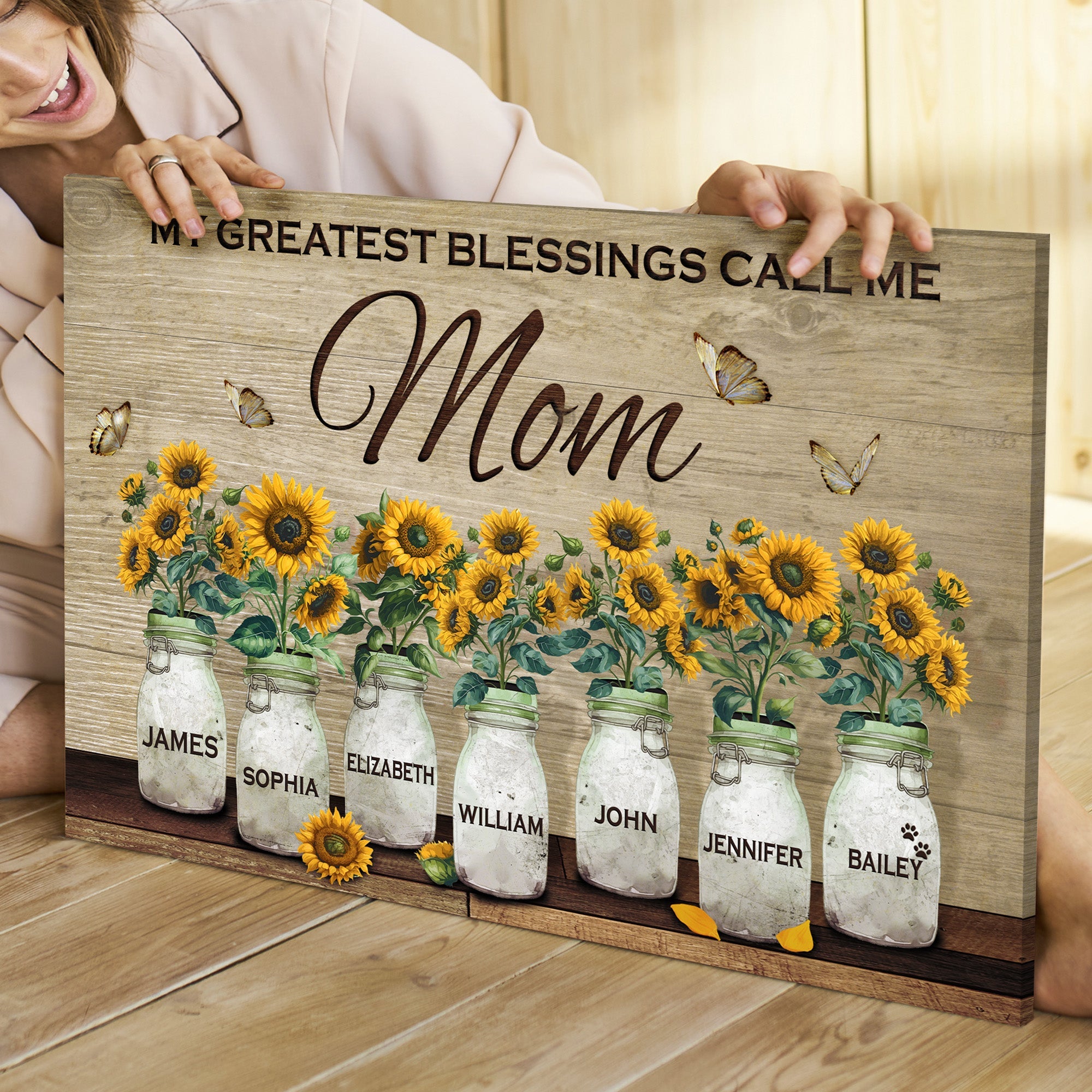 Mother's Day Sign My Greatest Blessings Call Me Mom III on sale at MyriadMart