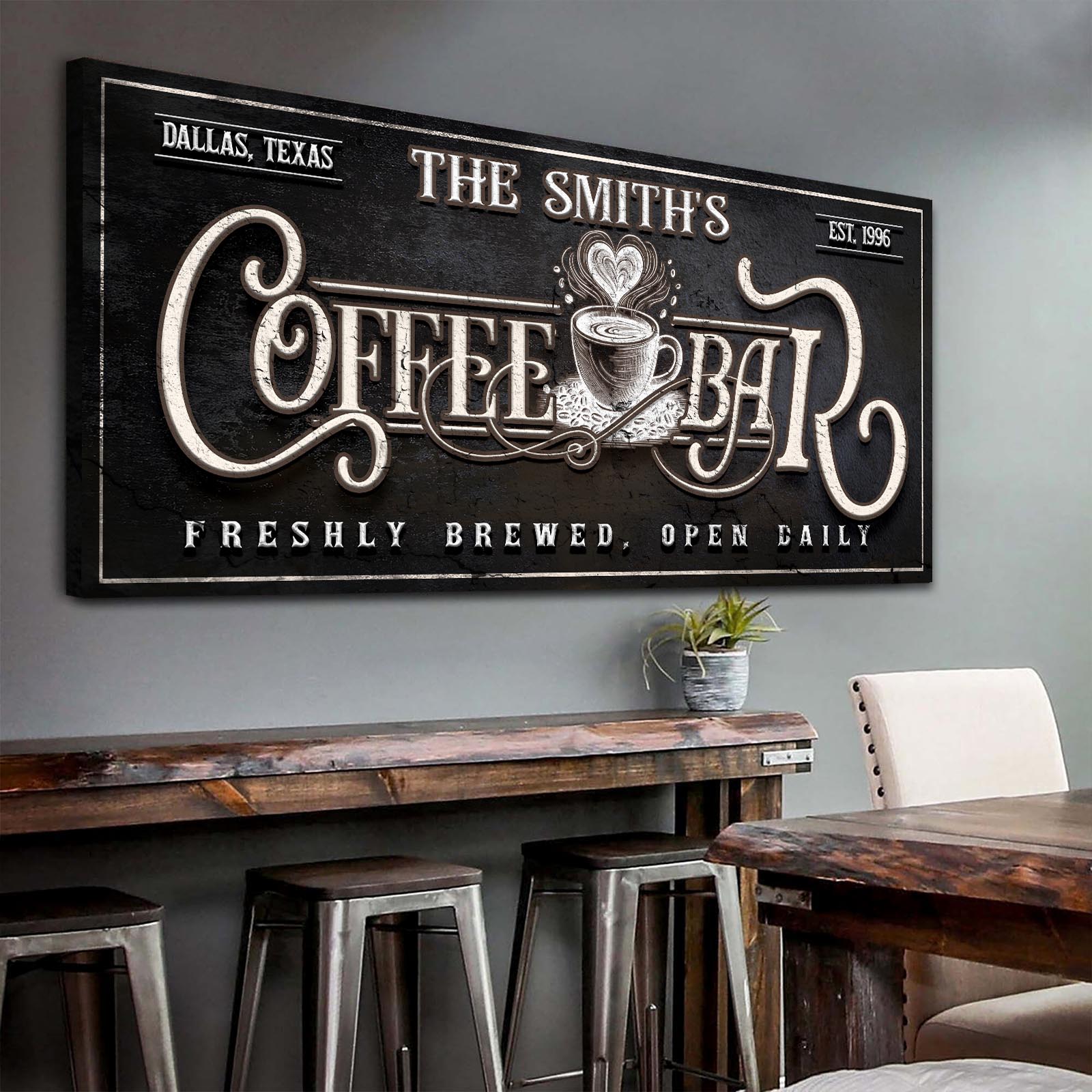 Personalized Coffee Bar Sign on sale at MyriadMart
