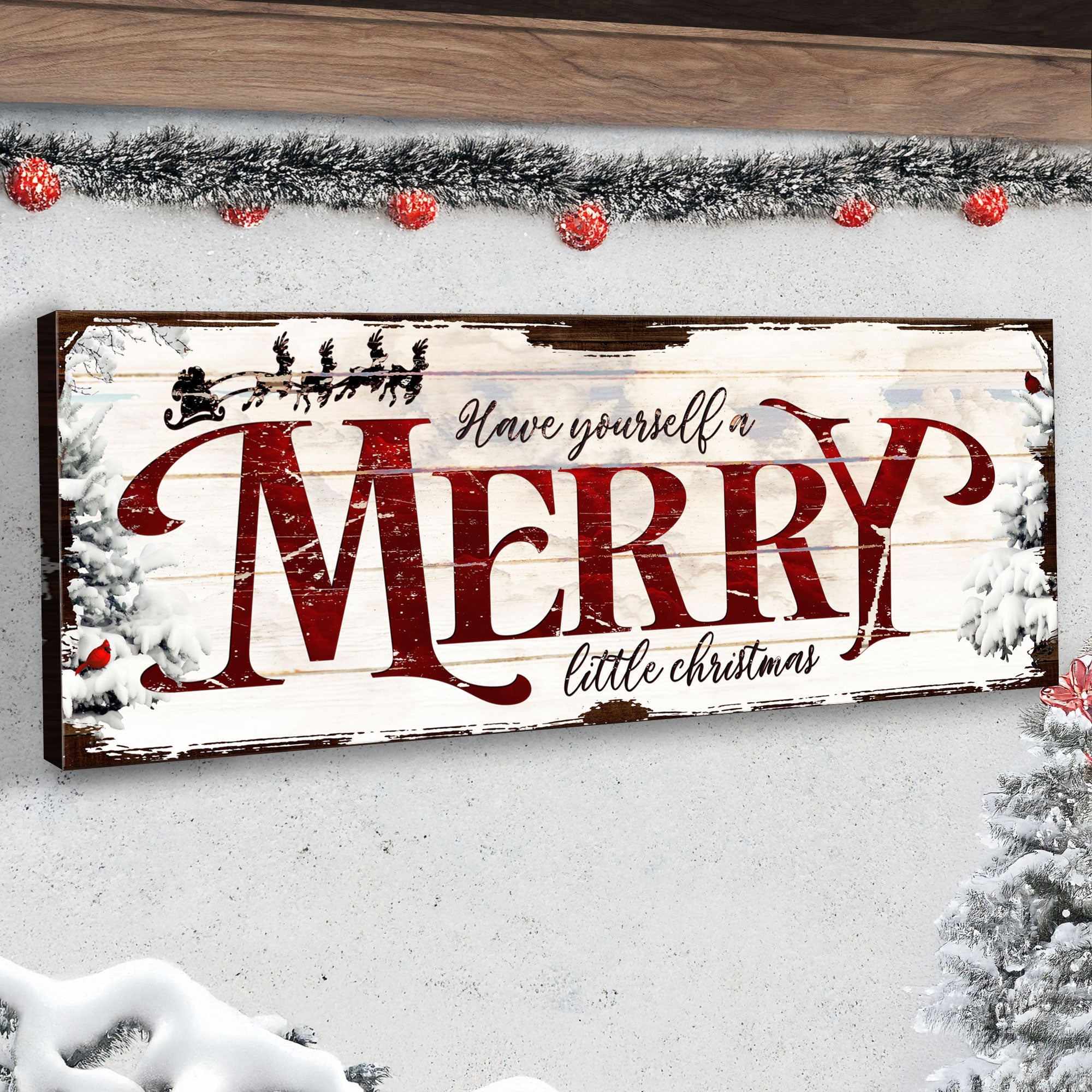 Have Yourself a Merry Little Christmas Sign VIII on sale at MyriadMart