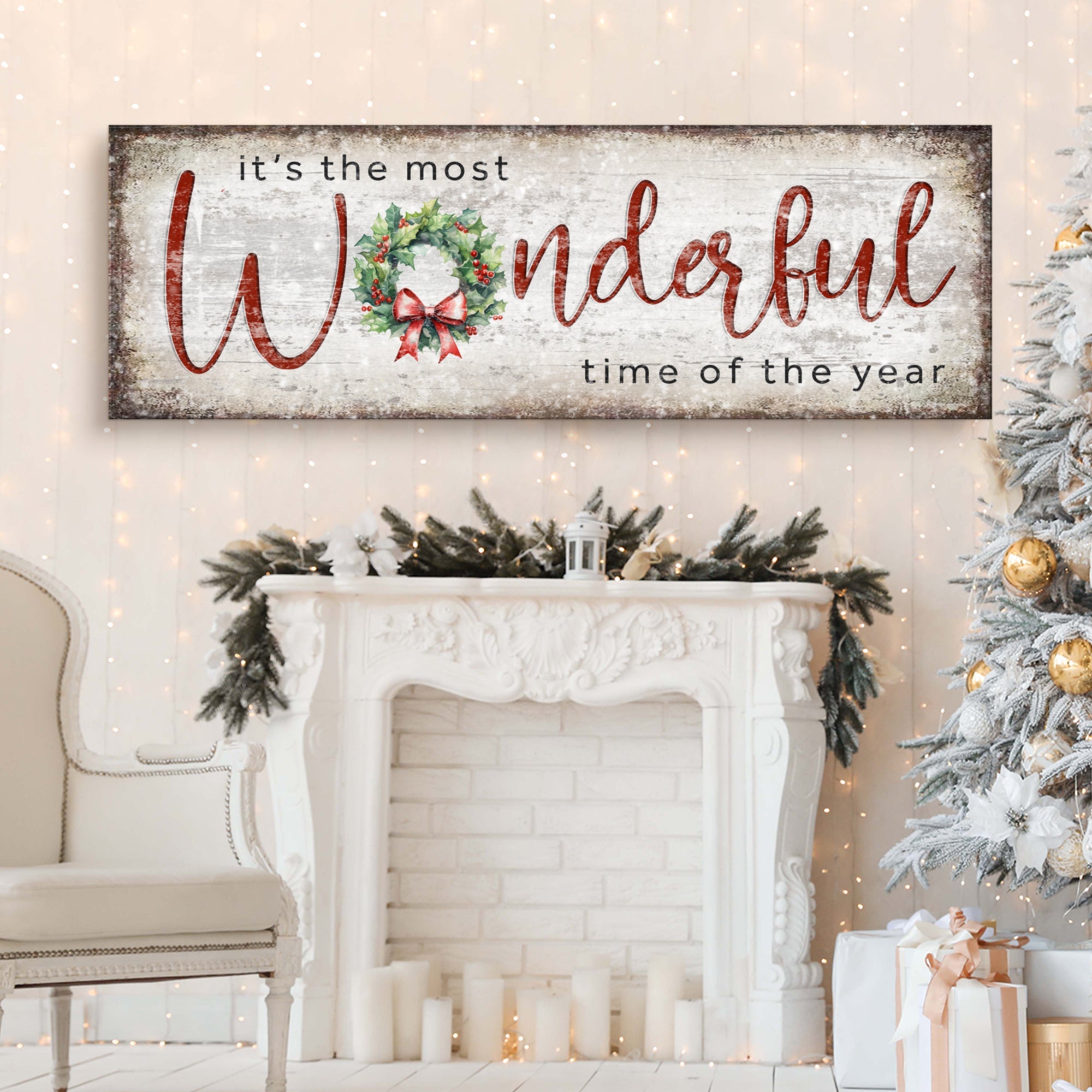 It's the most Wonderful Time of the Year Christmas Sign IV on sale at MyriadMart