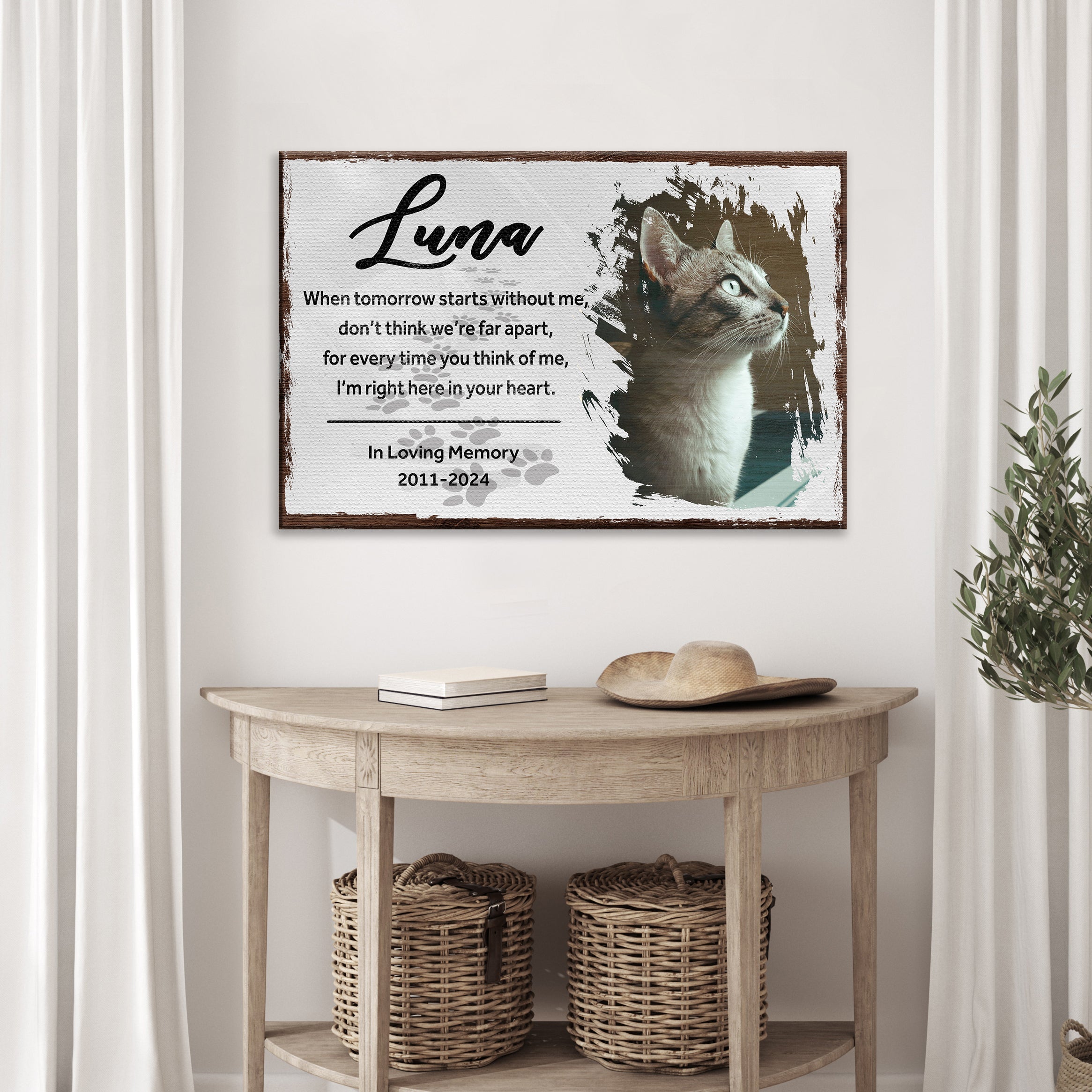 Pet Memorial Sign When Tomorrow Starts Without Me on sale at MyriadMart