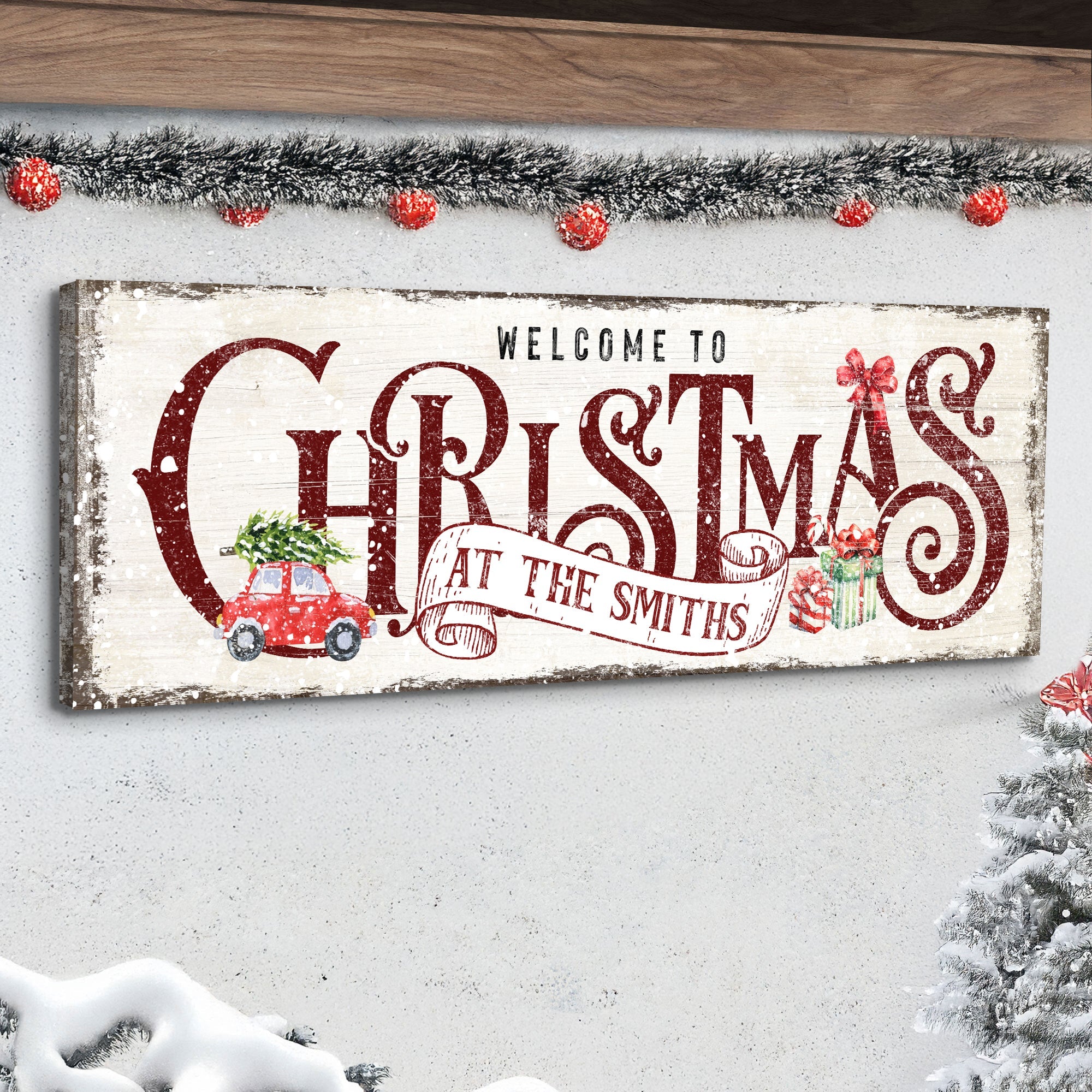 Family Welcome To Christmas Sign II on sale at MyriadMart