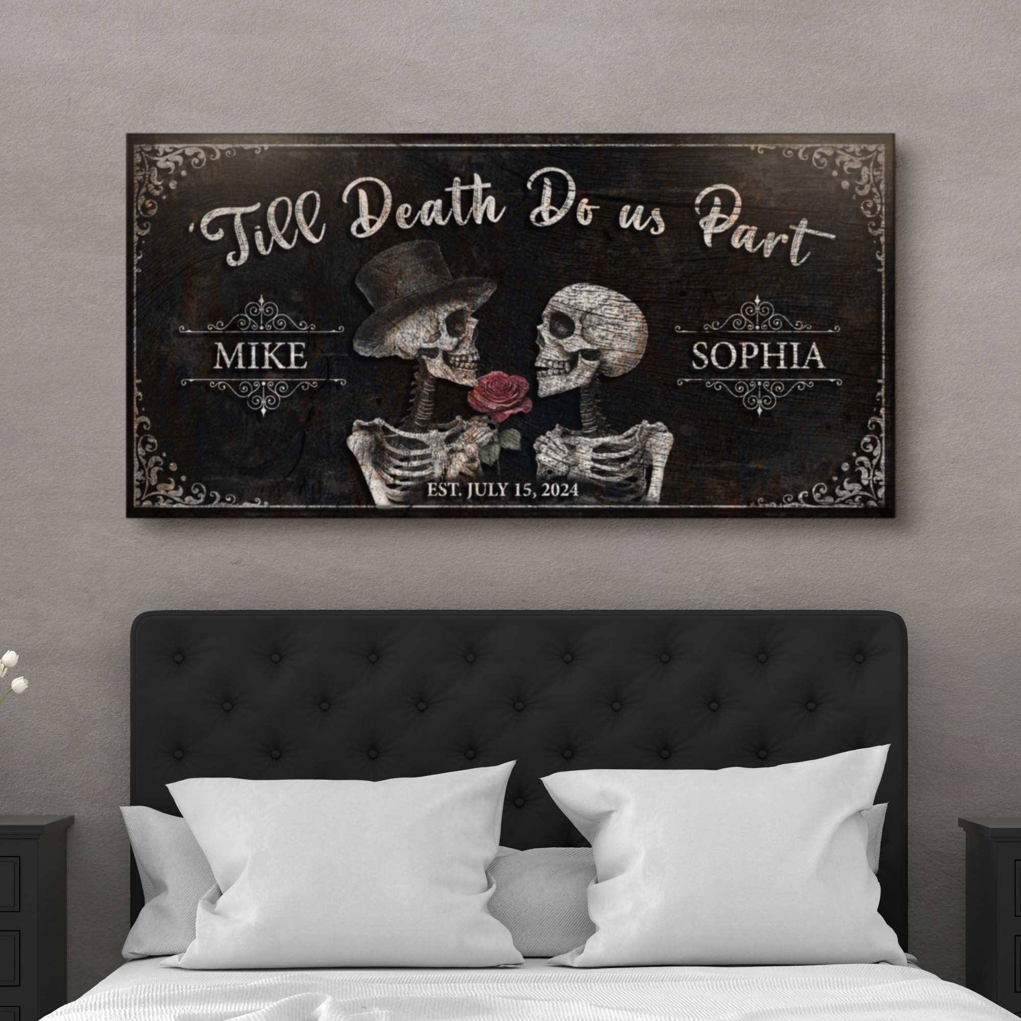 Till Death Do Us Part Skeleton Couple Sign III on sale at MyriadMart