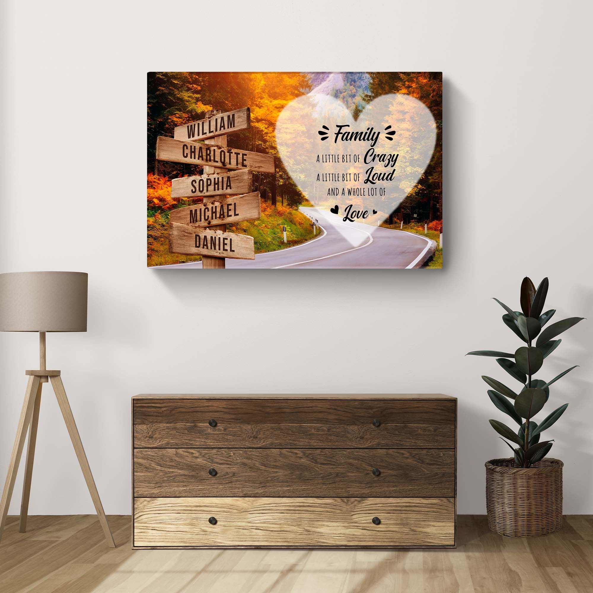 A Lot of Love Family Names Sign II on sale at MyriadMart