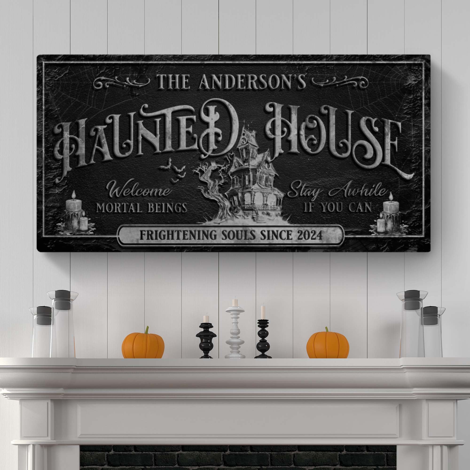 Personalized Haunted House Sign on sale at MyriadMart