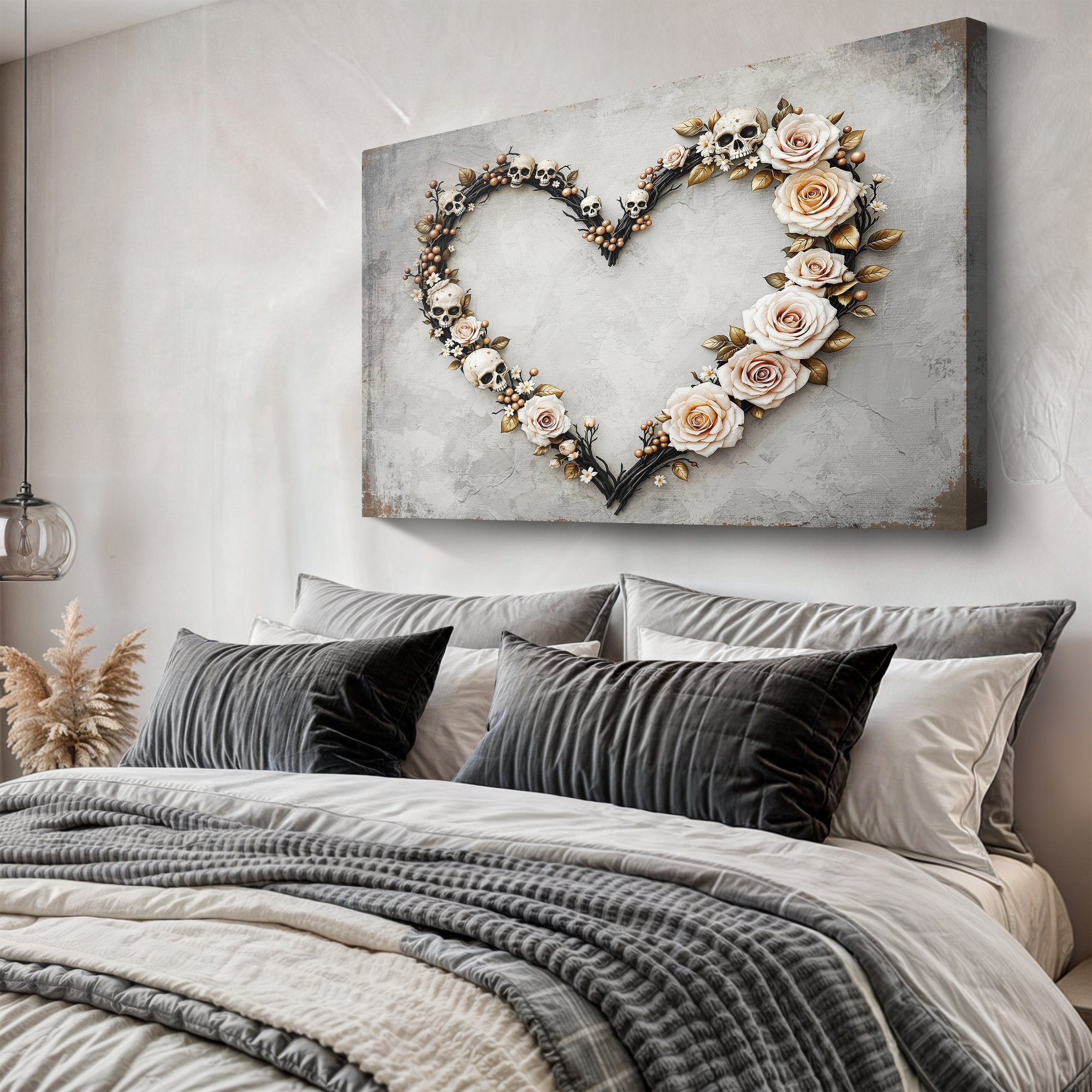 Skull and Flowers Wall Art X on sale at MyriadMart