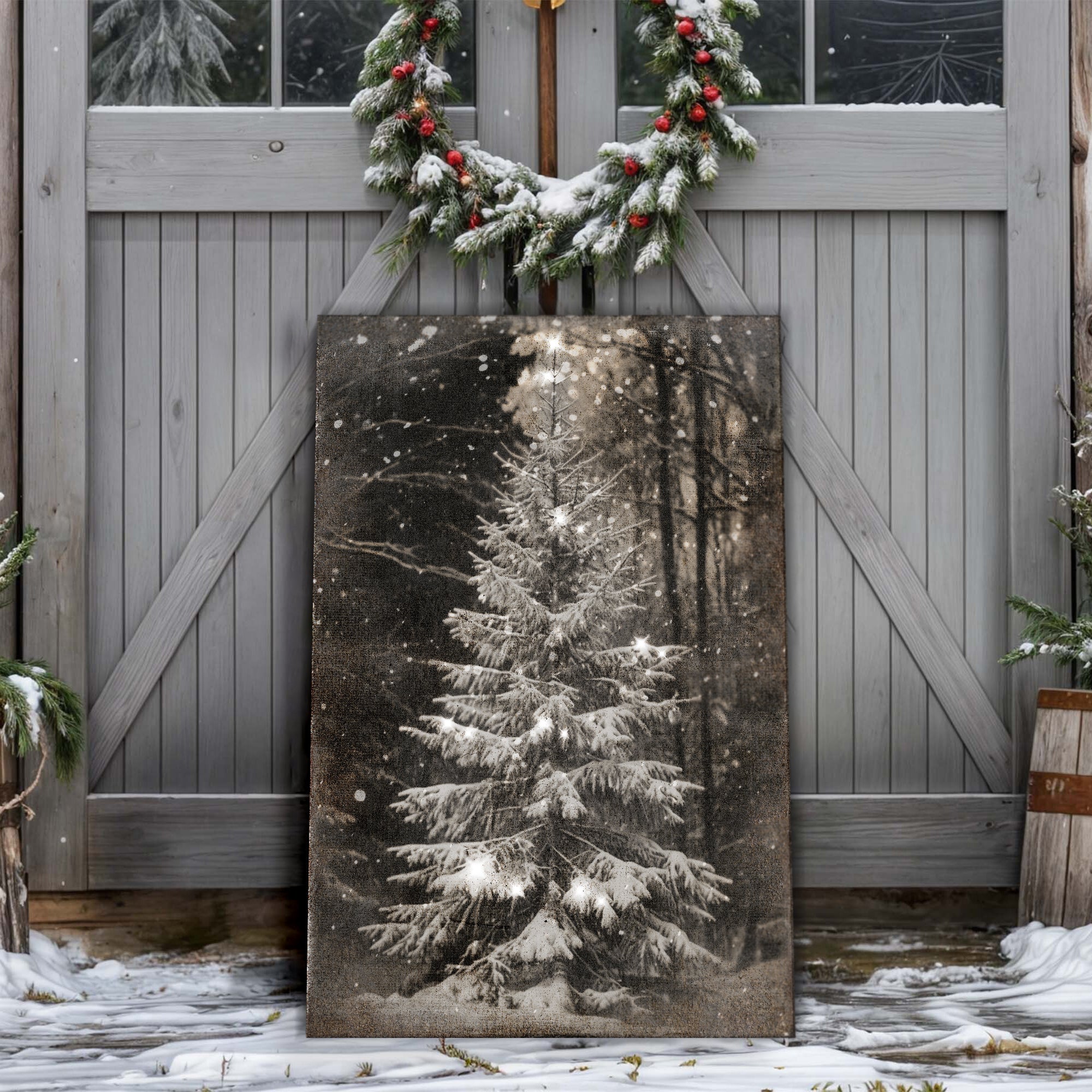 Vintage Christmas Tree Wall Art on sale at MyriadMart