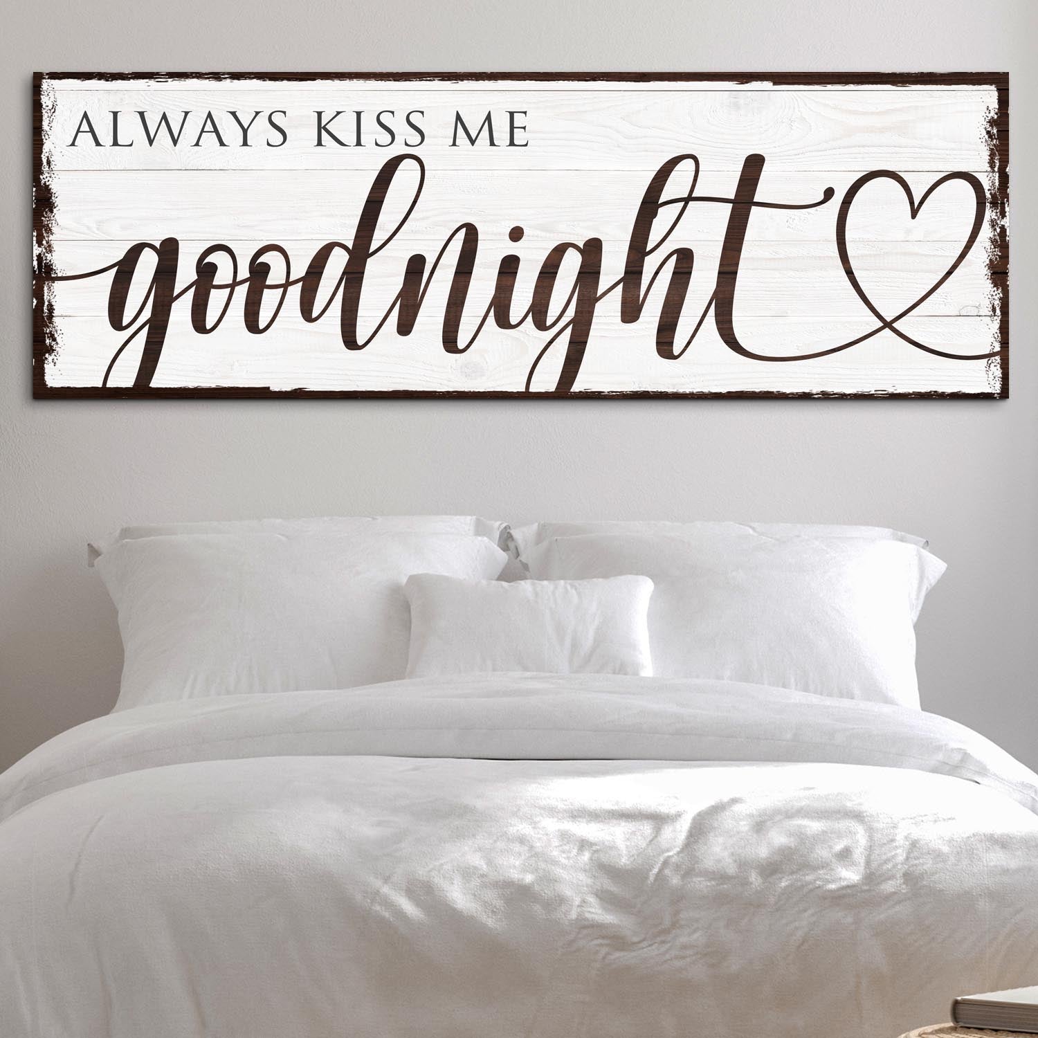 Always Kiss Me Goodnight Sign VII on sale at MyriadMart