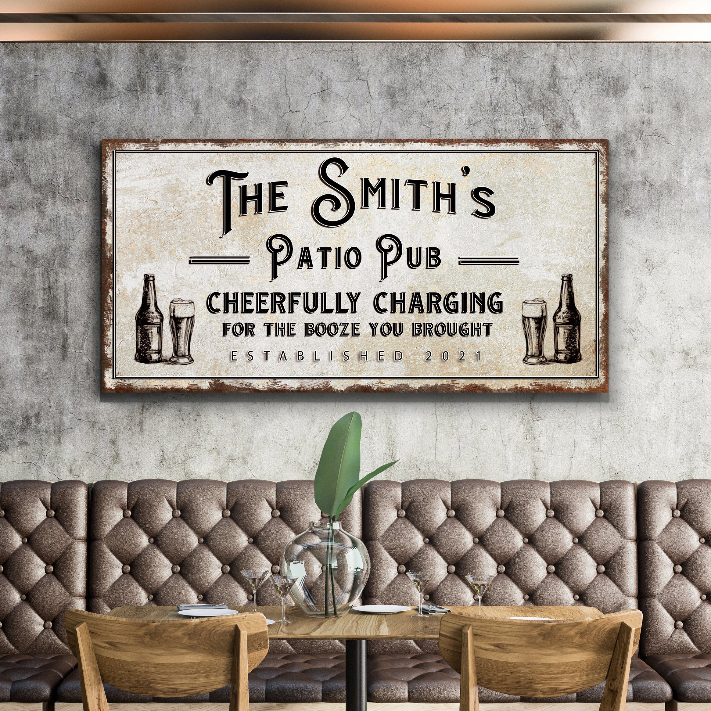Patio Pub Cheerfully Charging For The Booze You Brought Sign on sale at MyriadMart