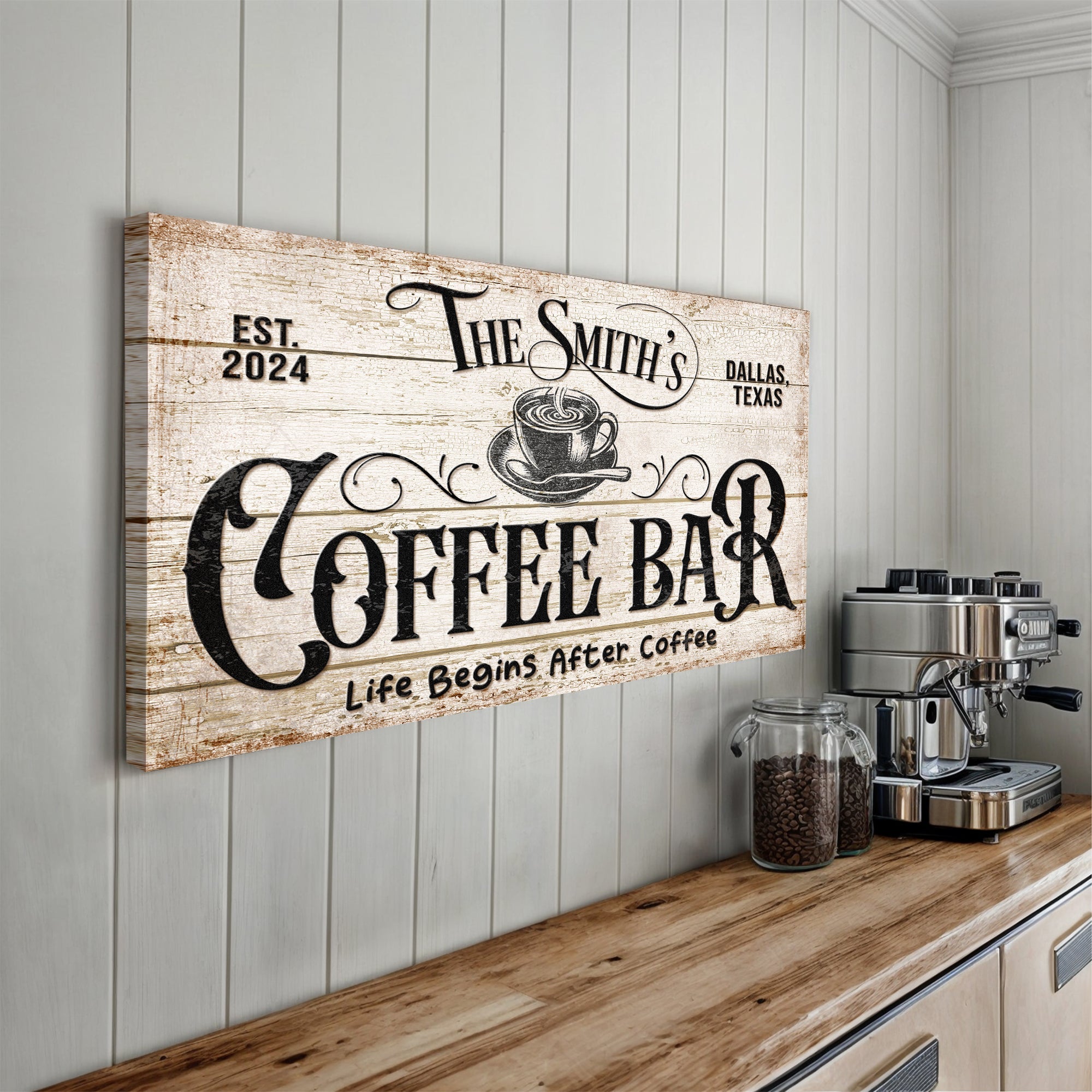 Personalized Coffee Bar Sign IV on sale at MyriadMart