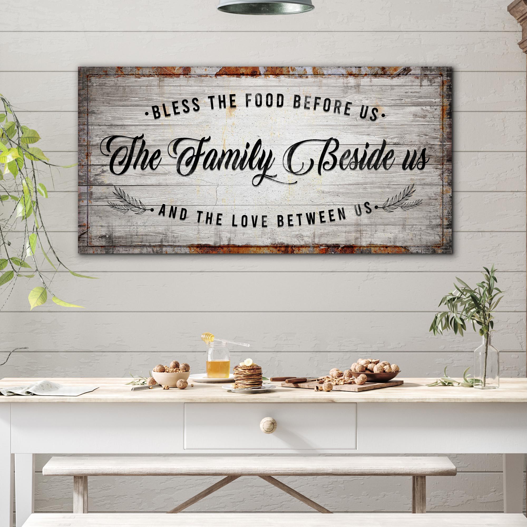Bless The Food Before Us Kitchen Sign on sale at MyriadMart
