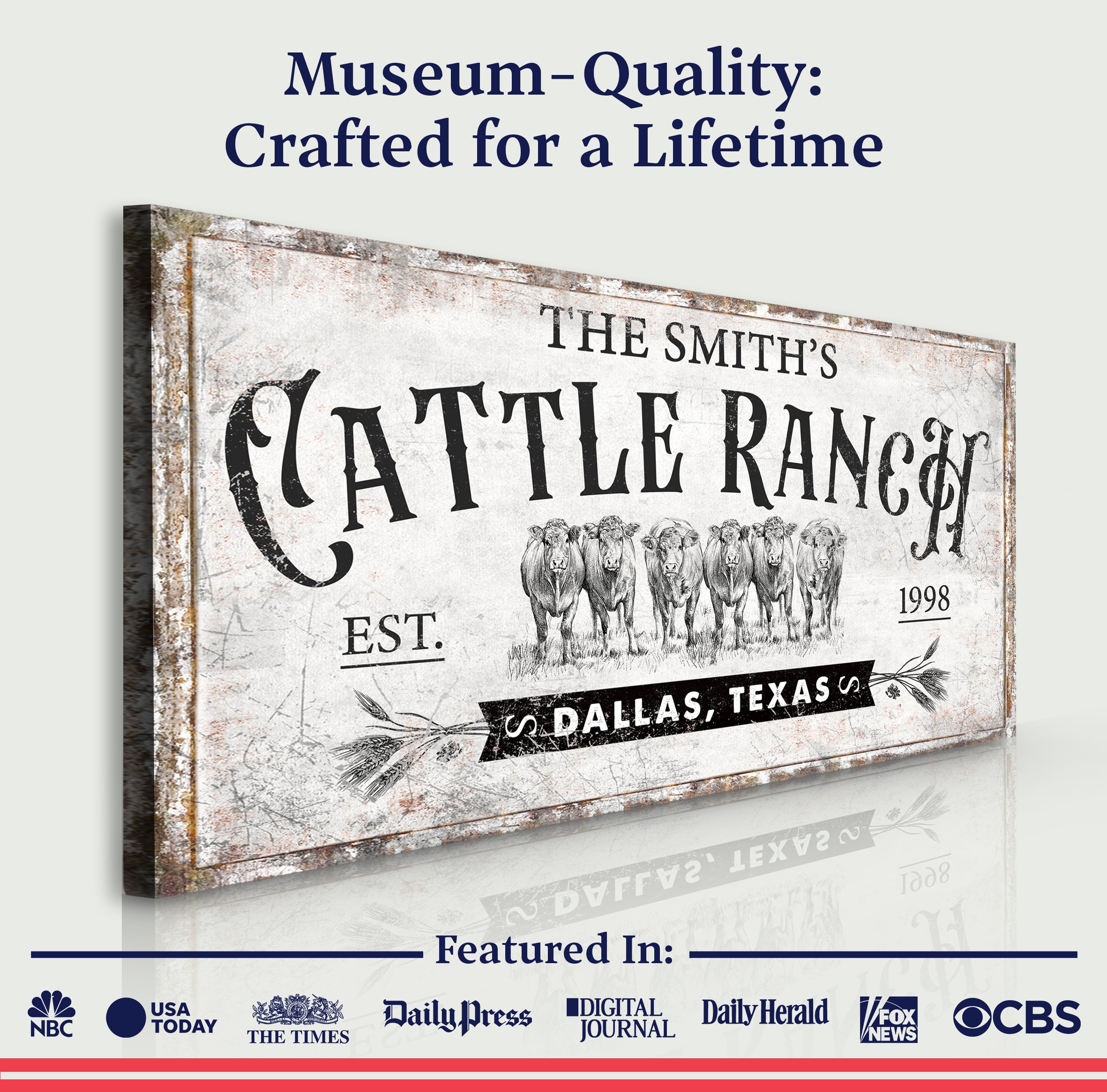 Branded Cattle Ranch Sign VI on sale at MyriadMart