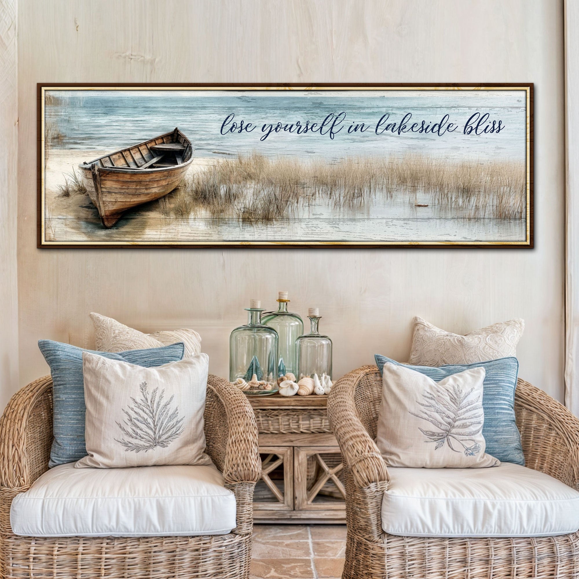 Lose Yourself in Lakeside Bliss Lake House Coastal Sign on sale at MyriadMart
